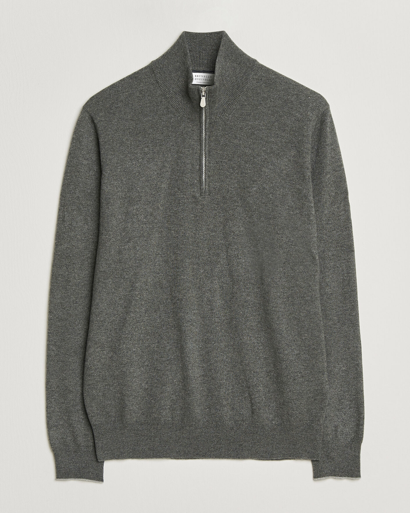 Homme | Pulls Et Tricots | Brunello Cucinelli | 2 Ply Cashmere Half Zip Forest Green