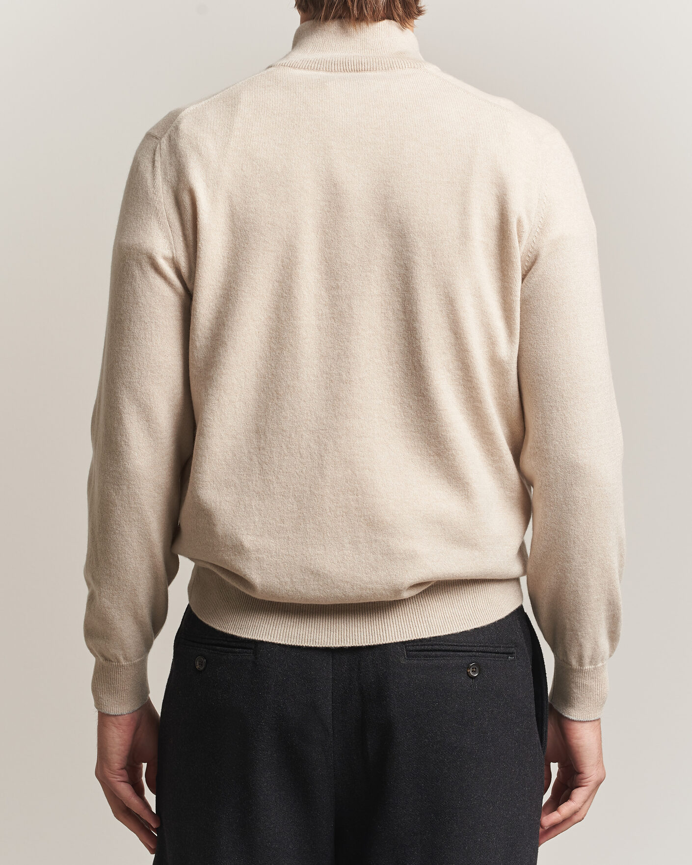Homme | Pulls Et Tricots | Brunello Cucinelli | 2 Ply Cashmere Half Zip Sand
