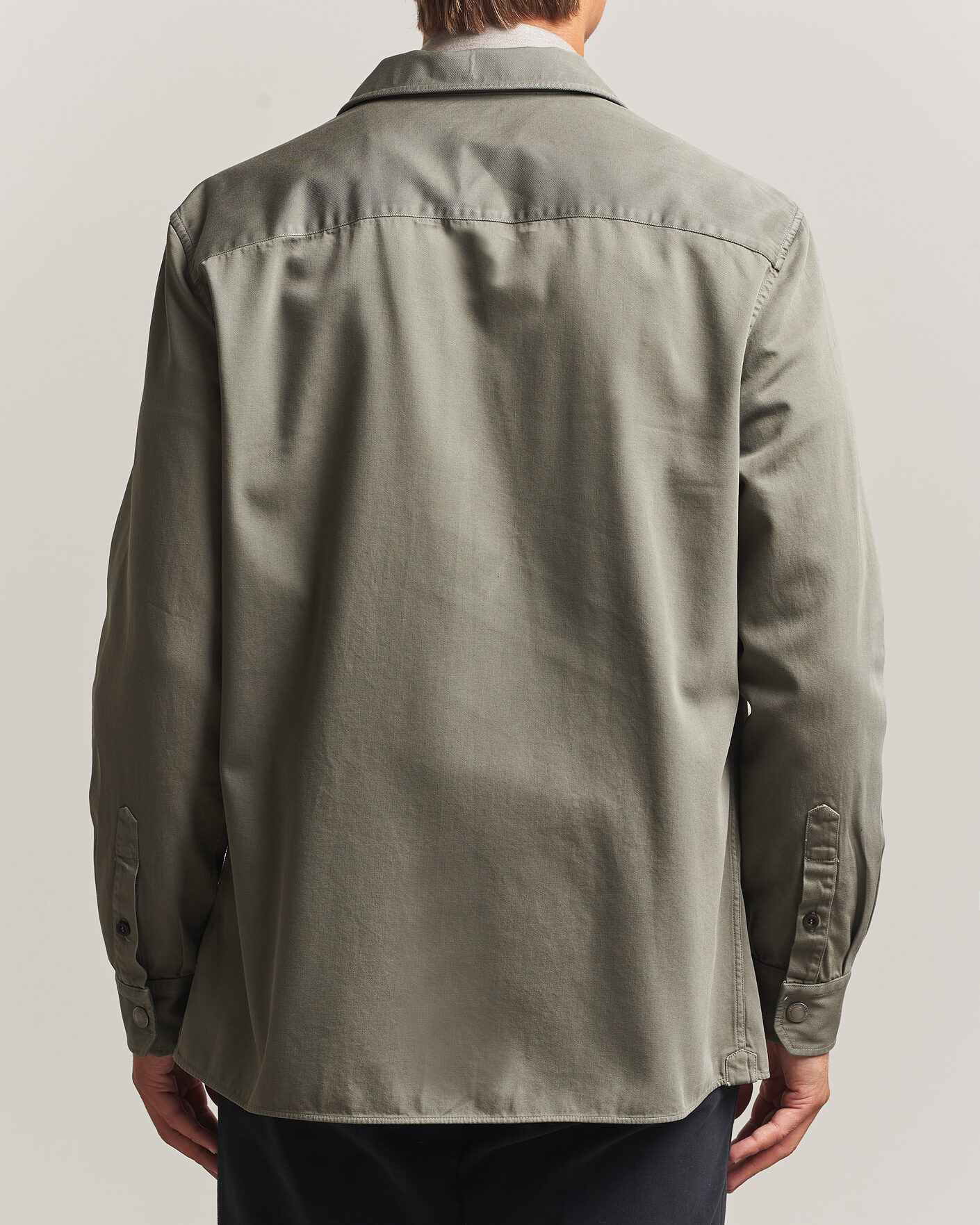 Homme | Chemises | Brunello Cucinelli | Twill Cotton Overshirt Olive