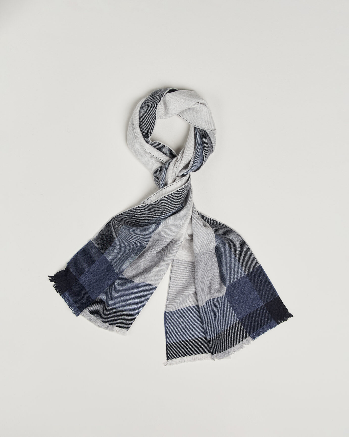 Homme | Écharpes | Brunello Cucinelli | Wool/Cashmere Check Scarf Grey/Navy