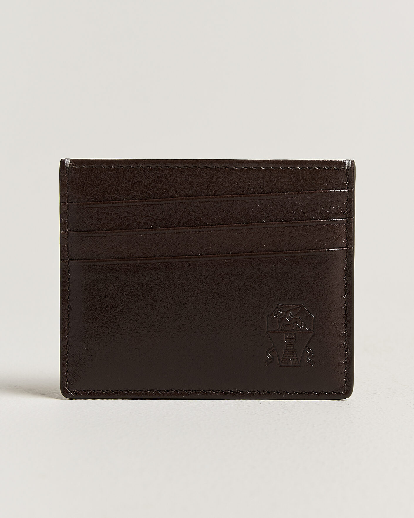 Homme | Portefeuilles | Brunello Cucinelli | Grain Leather Card Holder Dark Brown