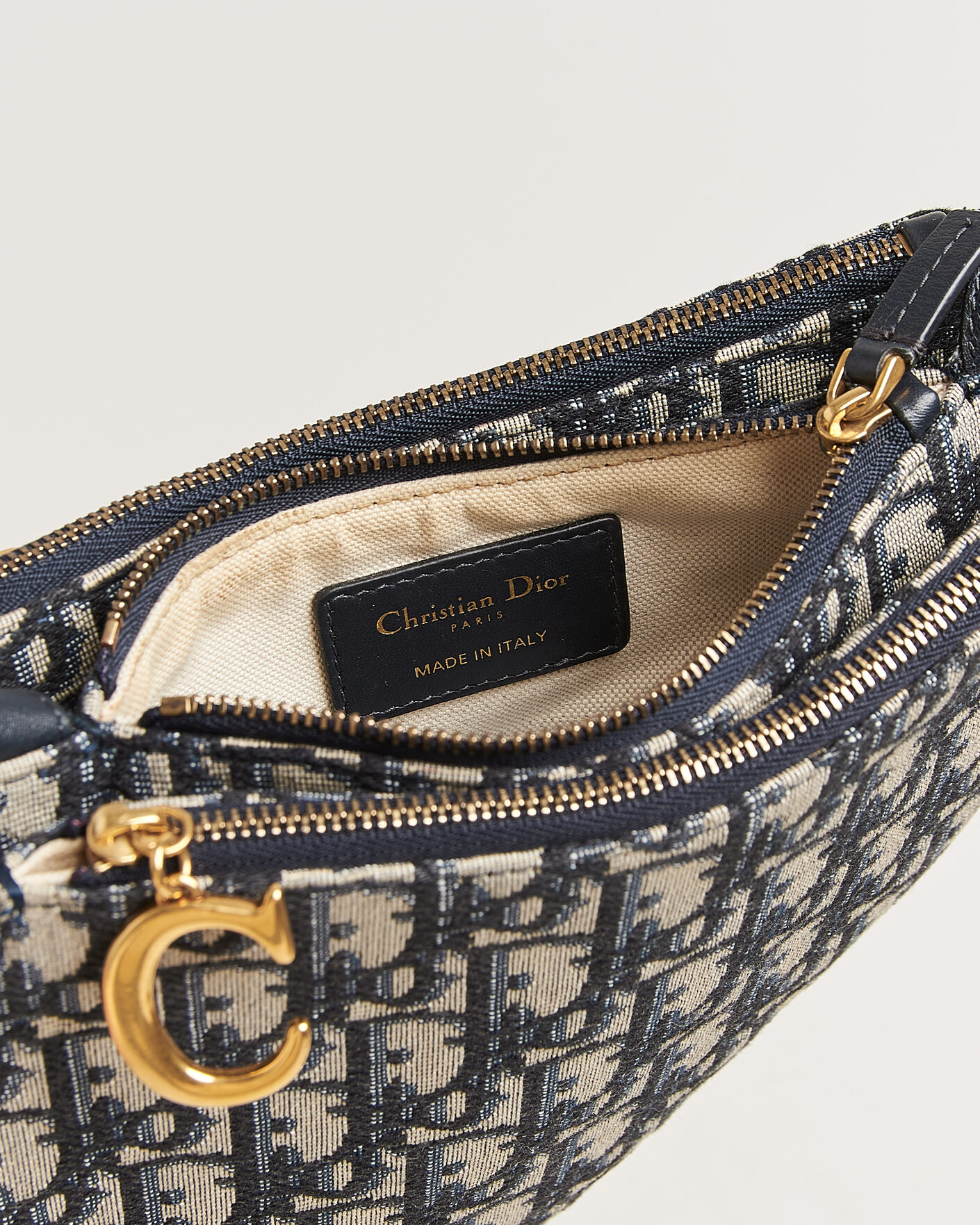 Homme | Pre-Owned & Vintage Bags | Dior Pre-Owned | Saddle Oblique Rodeo Trio Pouch Blue