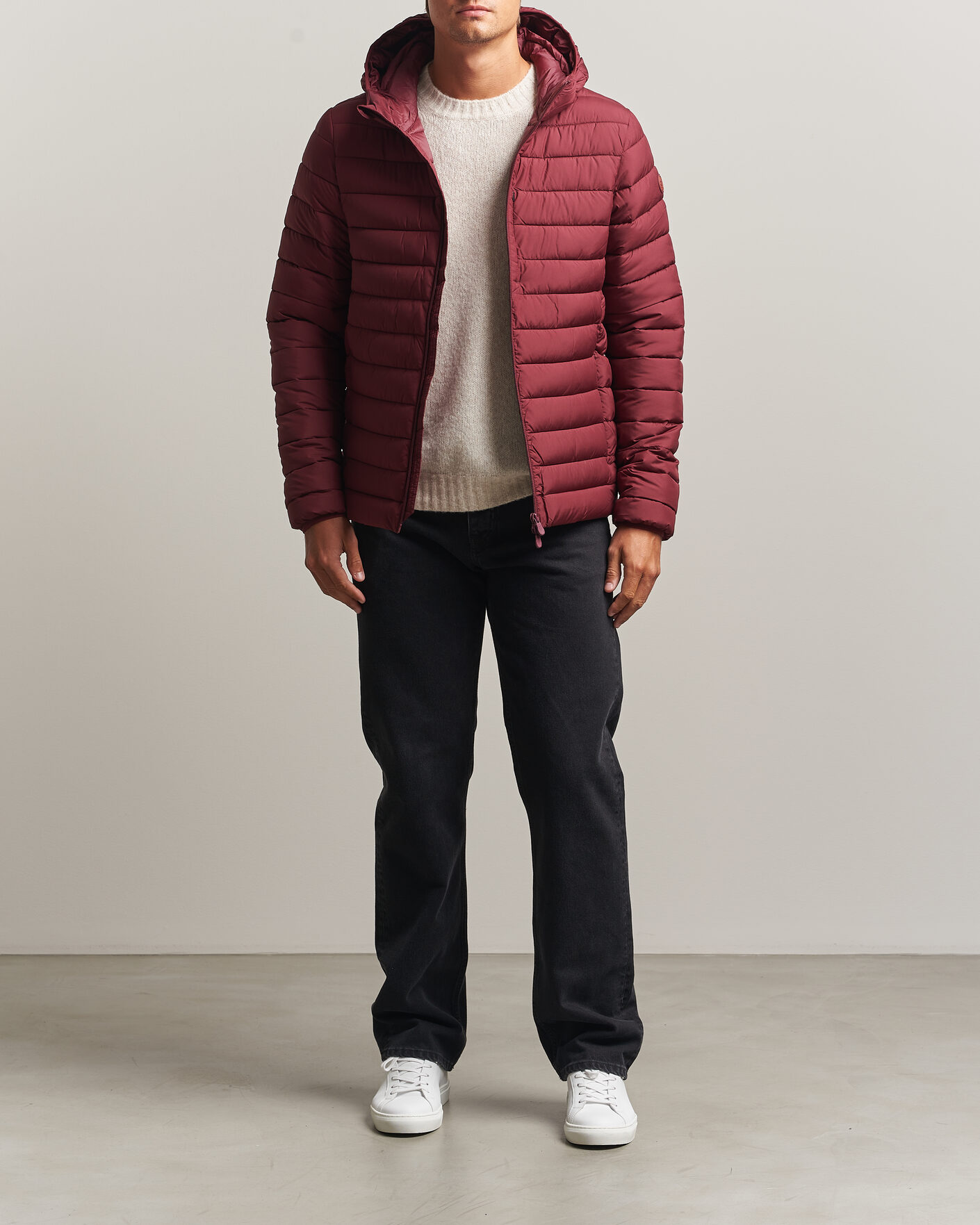 Homme | Manteaux Et Vestes | Save The Duck | Juncus Matt Lightweight Hood Jacket Wine Red