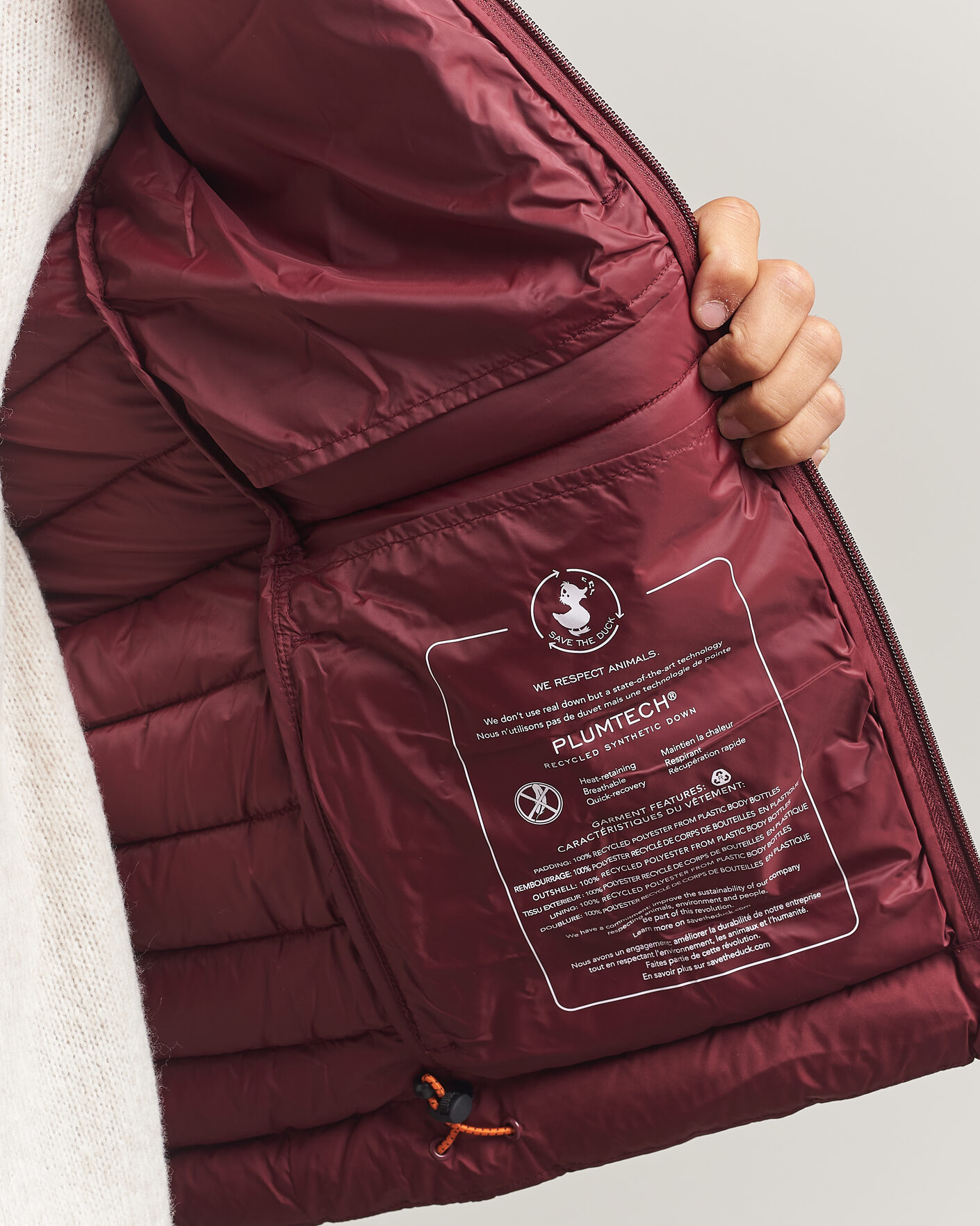 Homme | Manteaux Et Vestes | Save The Duck | Juncus Matt Lightweight Hood Jacket Wine Red