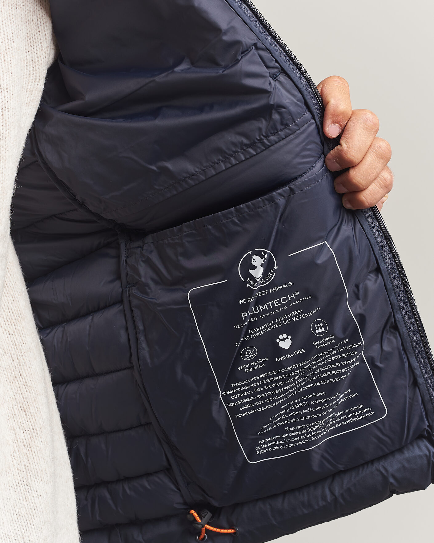 Homme | Manteaux Et Vestes | Save The Duck | Juncus Matt Lightweight Hood Jacket Blue Black
