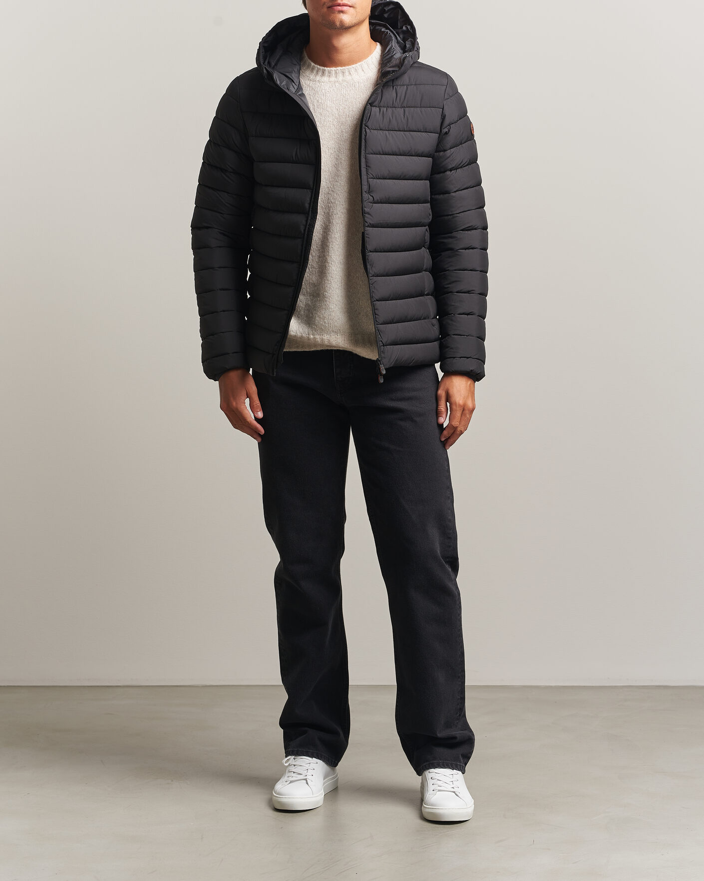 Homme | Manteaux Et Vestes | Save The Duck | Juncus Matt Lightweight Hood Jacket Black