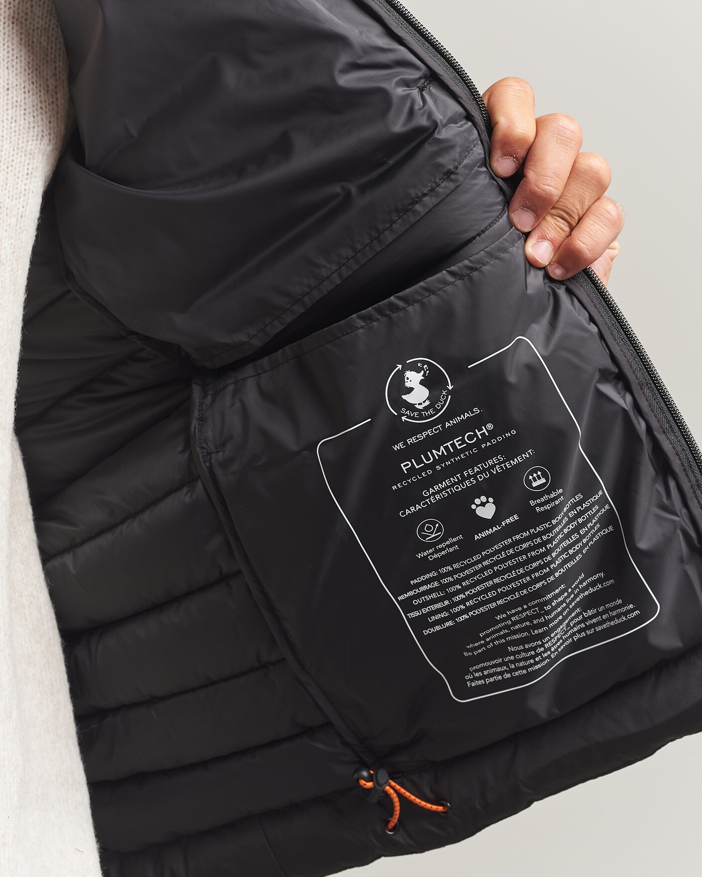 Homme | Manteaux Et Vestes | Save The Duck | Juncus Matt Lightweight Hood Jacket Black