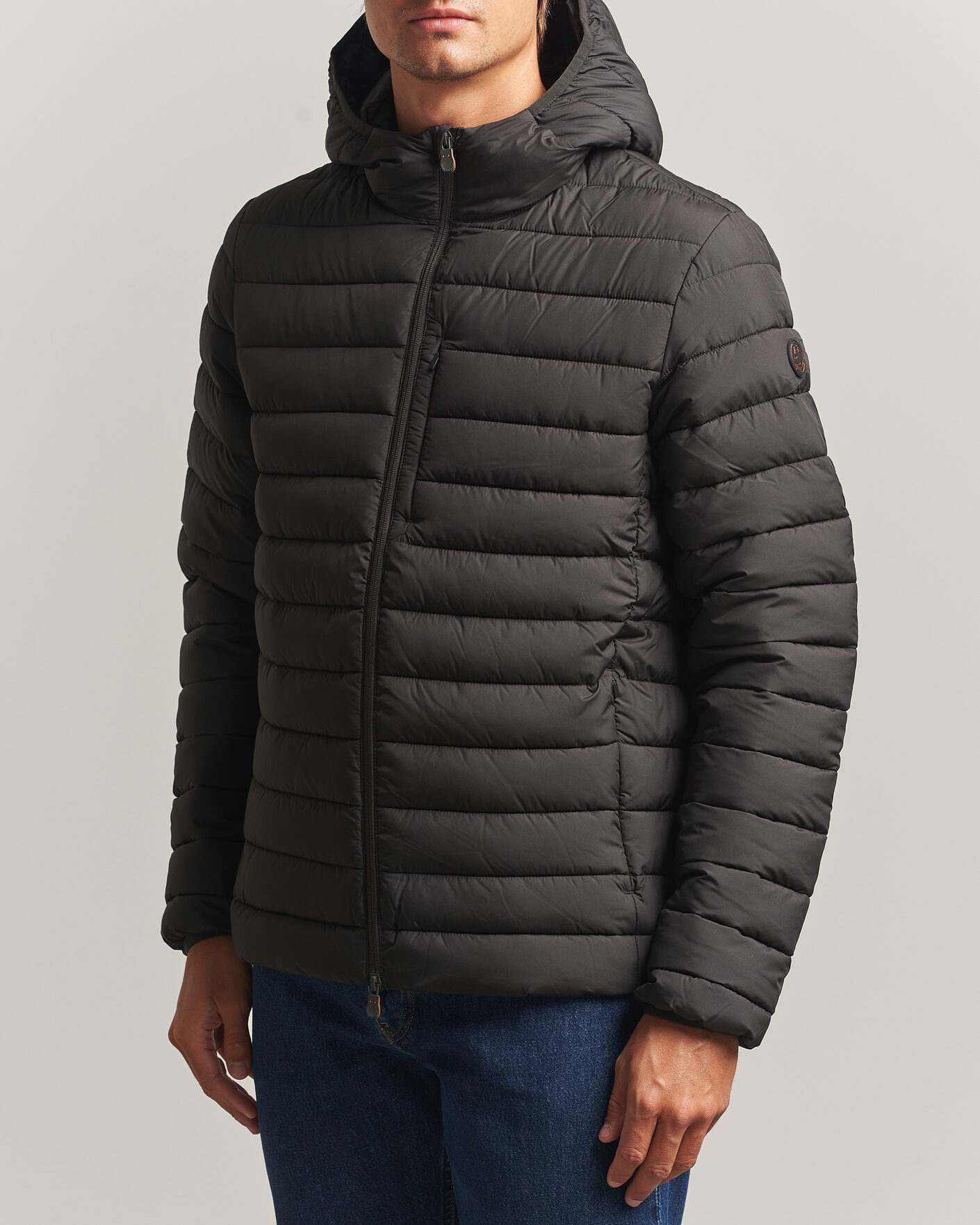 Homme | Manteaux Et Vestes | Save The Duck | Juncus Matt Lightweight Hood Jacket Brown Black
