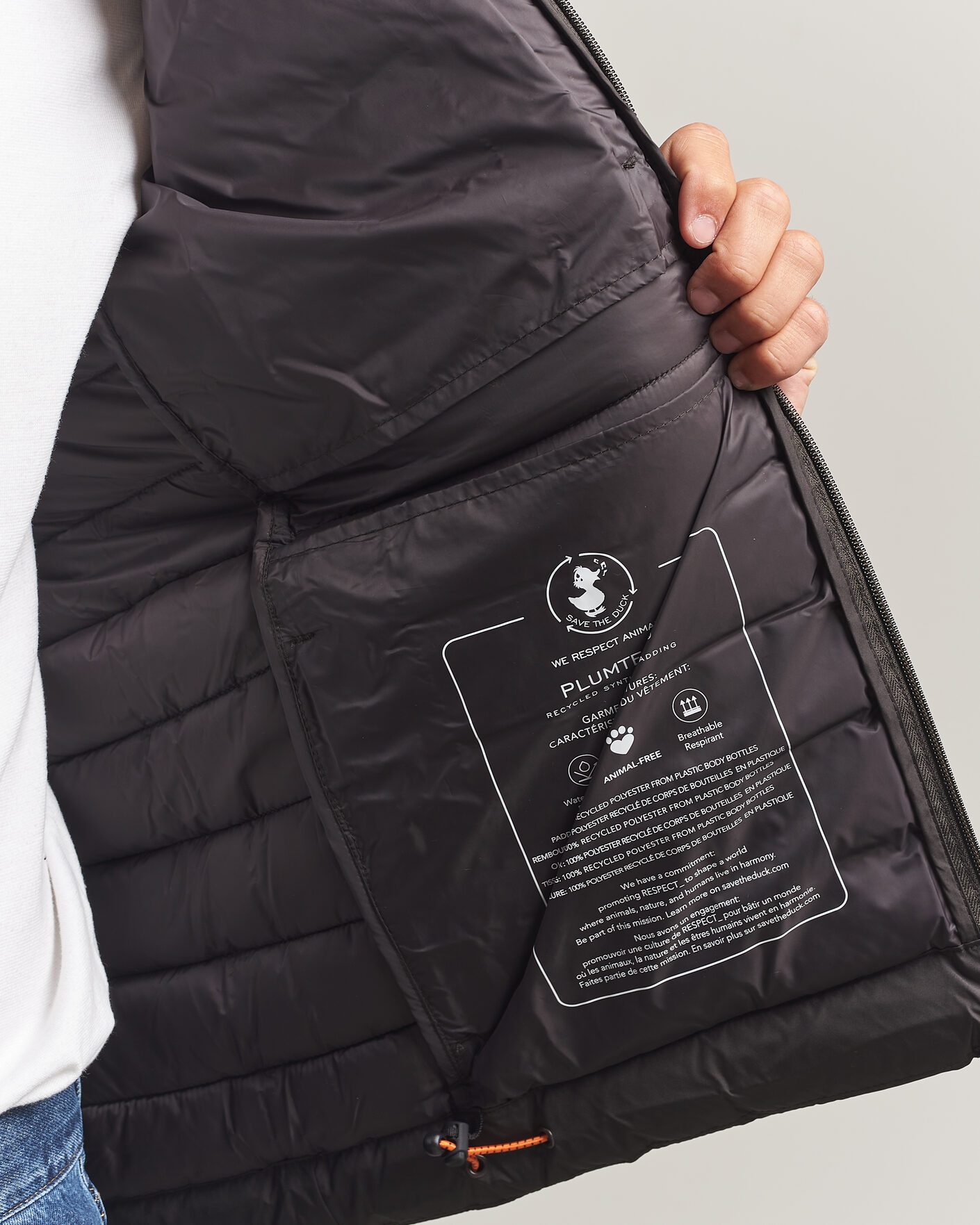 Homme | Manteaux Et Vestes | Save The Duck | Juncus Matt Lightweight Hood Jacket Brown Black