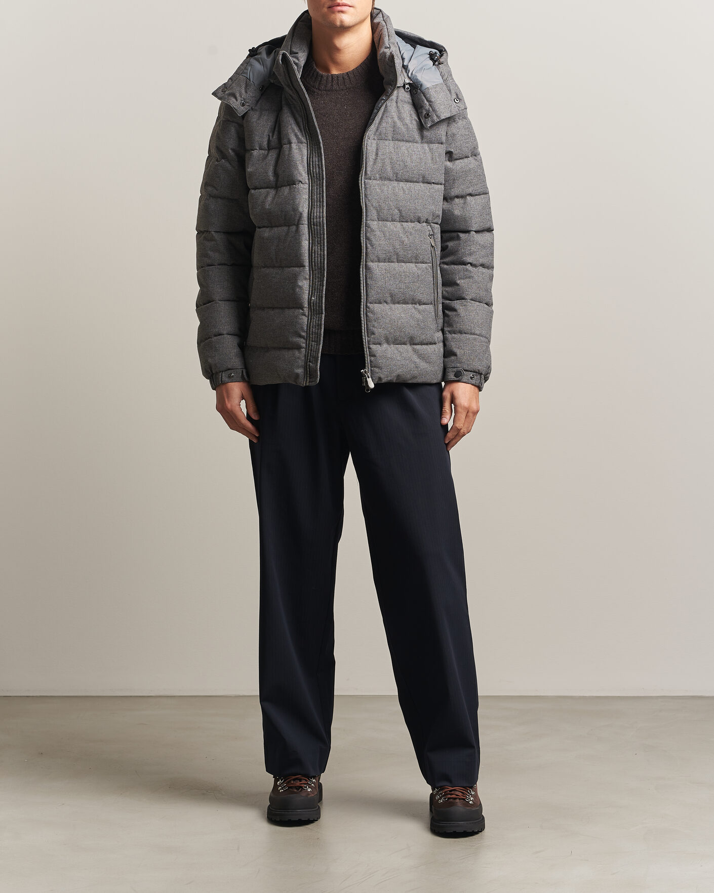 Homme | Manteaux Et Vestes | Save The Duck | Constantin Padded Flannel Jacket Mid Grey Melange