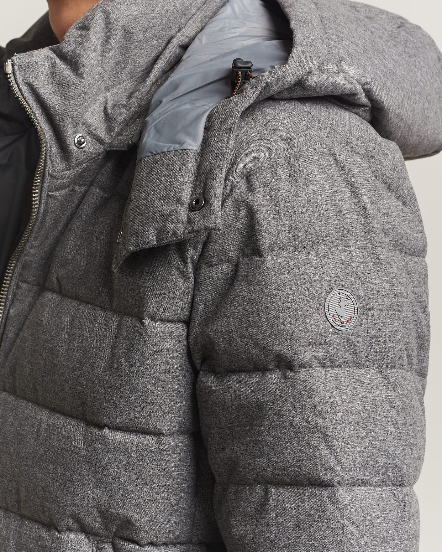 Homme | Manteaux Et Vestes | Save The Duck | Constantin Padded Flannel Jacket Mid Grey Melange