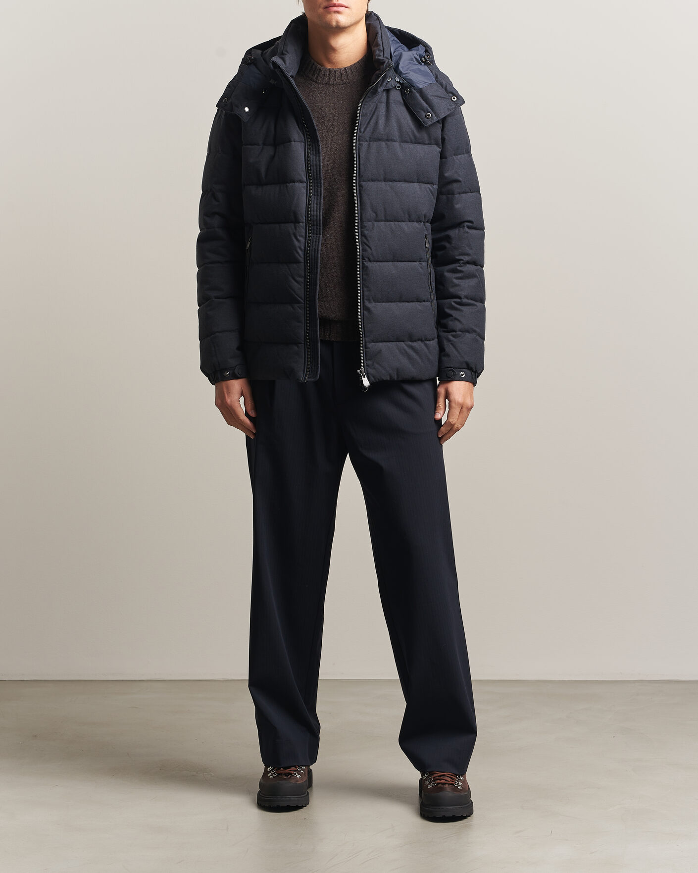 Homme | Manteaux Et Vestes | Save The Duck | Constantin Padded Flannel Jacket Navy Blue Melange