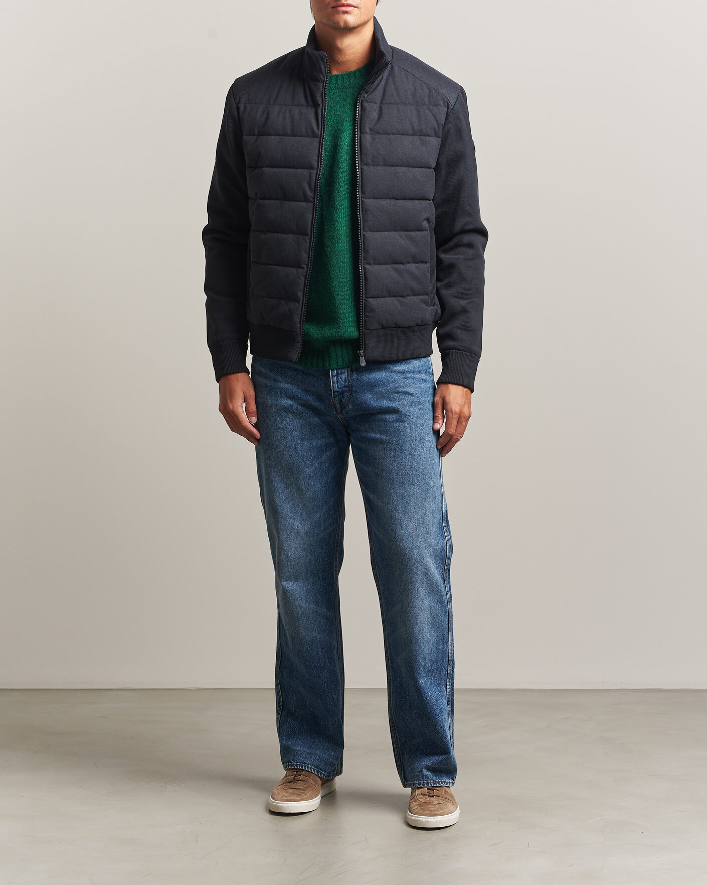 Homme | Manteaux Et Vestes | Save The Duck | Lasse Padded Hybrid Jacket Navy Blue Melange