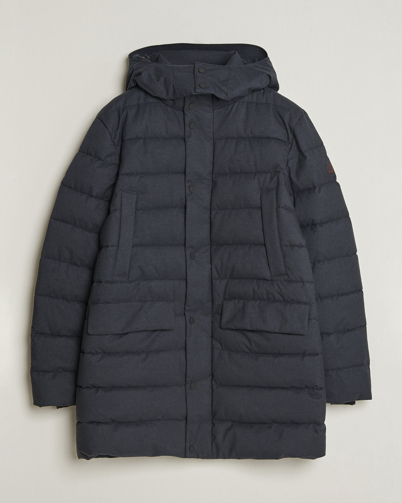 Homme | Manteaux Et Vestes | Save The Duck | Byrne Padded Flannel Coat Navy Blue Melange