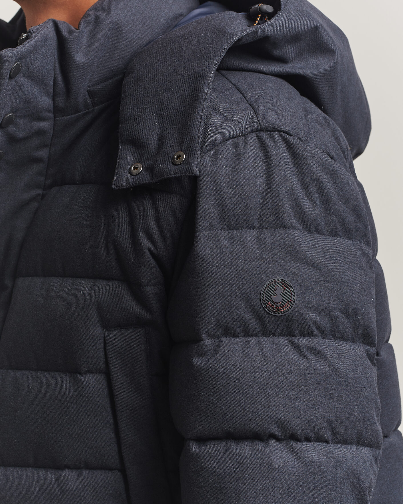 Homme | Manteaux Et Vestes | Save The Duck | Byrne Padded Flannel Coat Navy Blue Melange