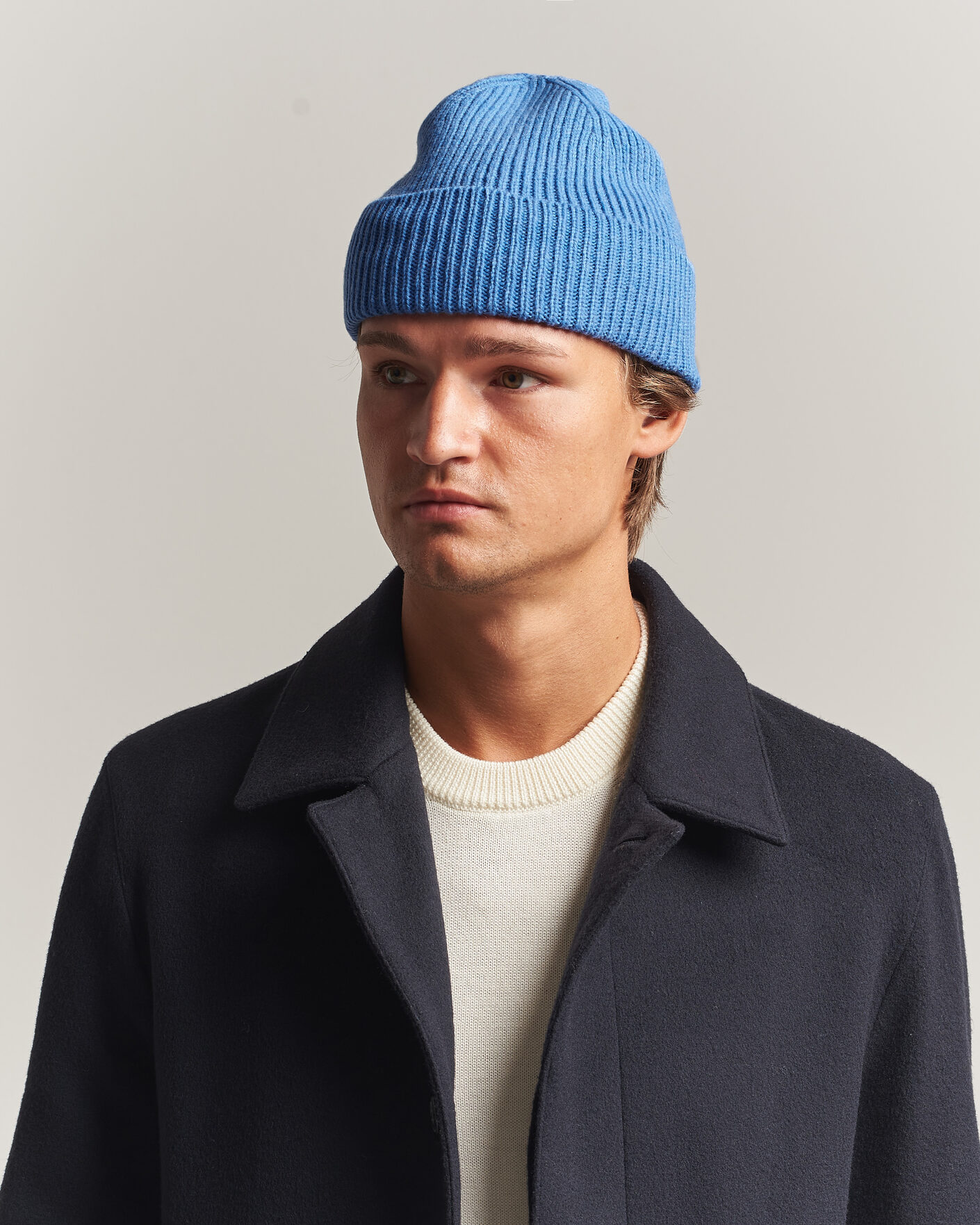 Homme | Bonnets | Colorful Standard | Merino Wool Beanie Pacific Blue