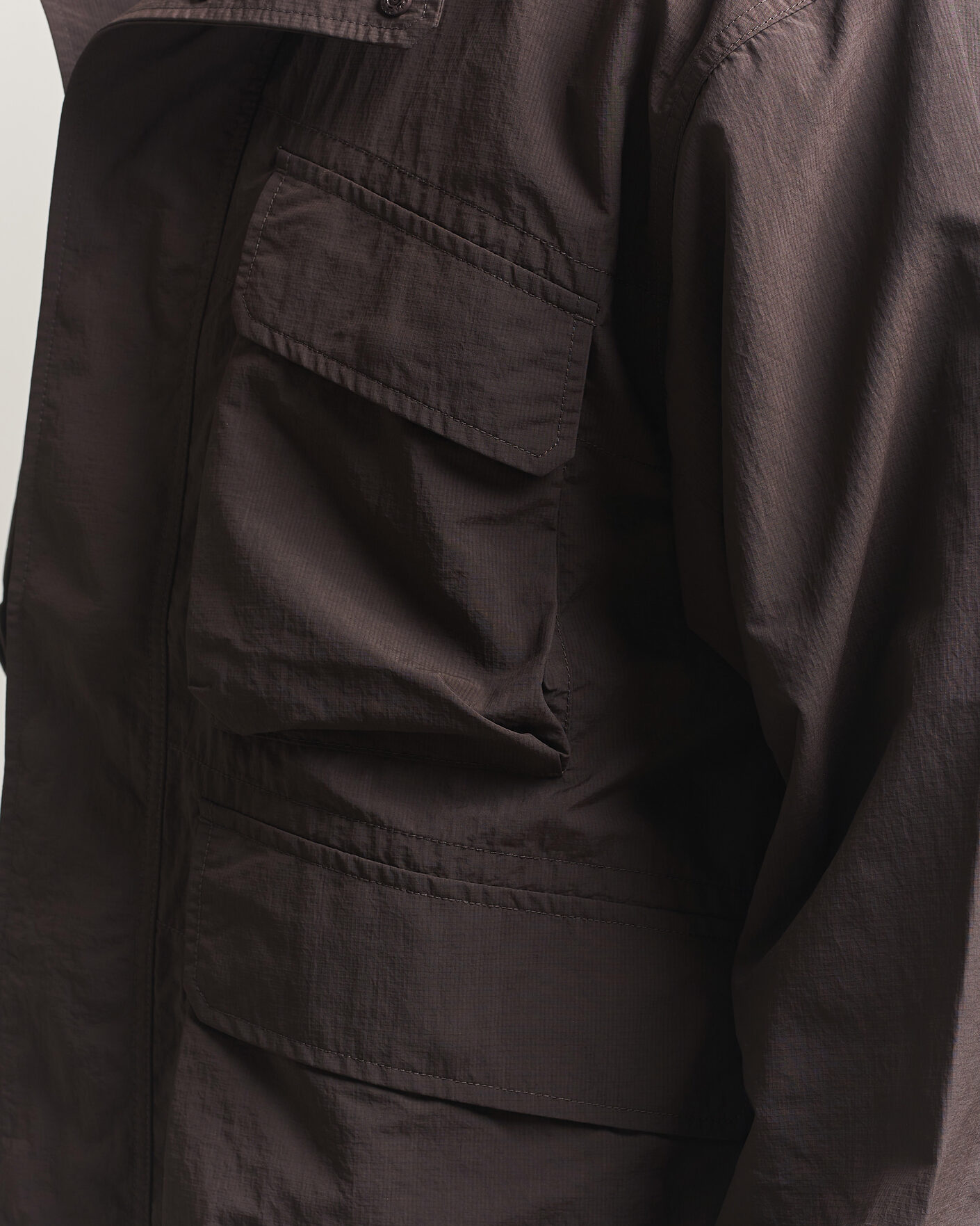 Homme | Manteaux Et Vestes | Snow Peak | Nylon Double Rip Jacket Dark Brown