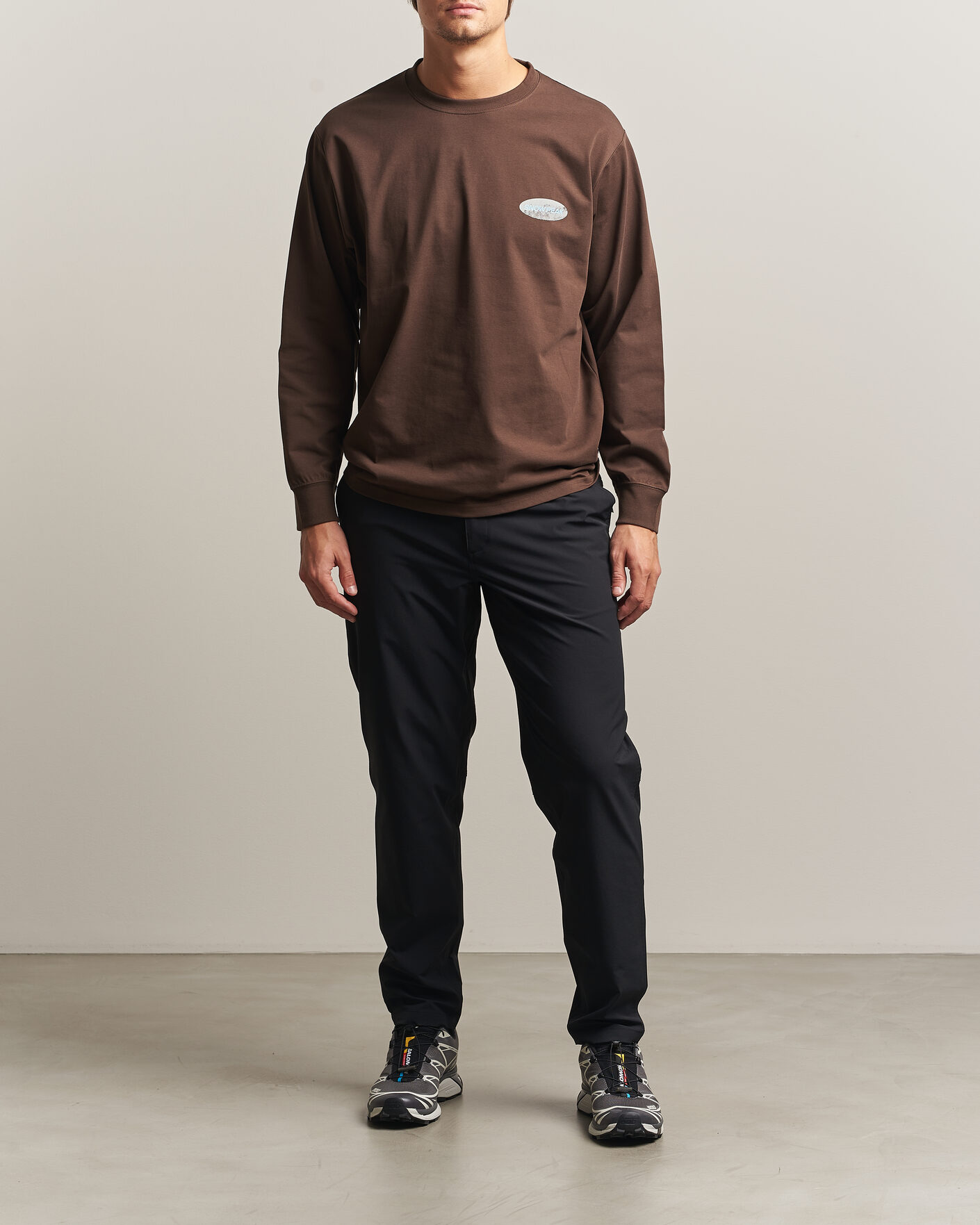Homme | T-shirts | Snow Peak | Campscape L/S T-Shirt Brown