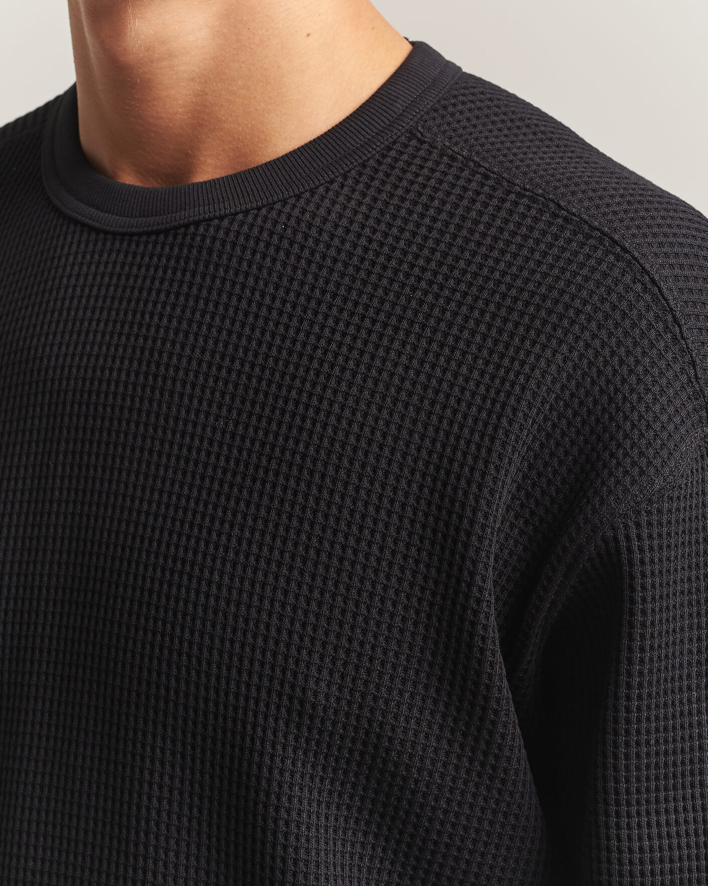 Homme | Pulls Et Tricots | Snow Peak | Heavyweight Waffle Pullover Black