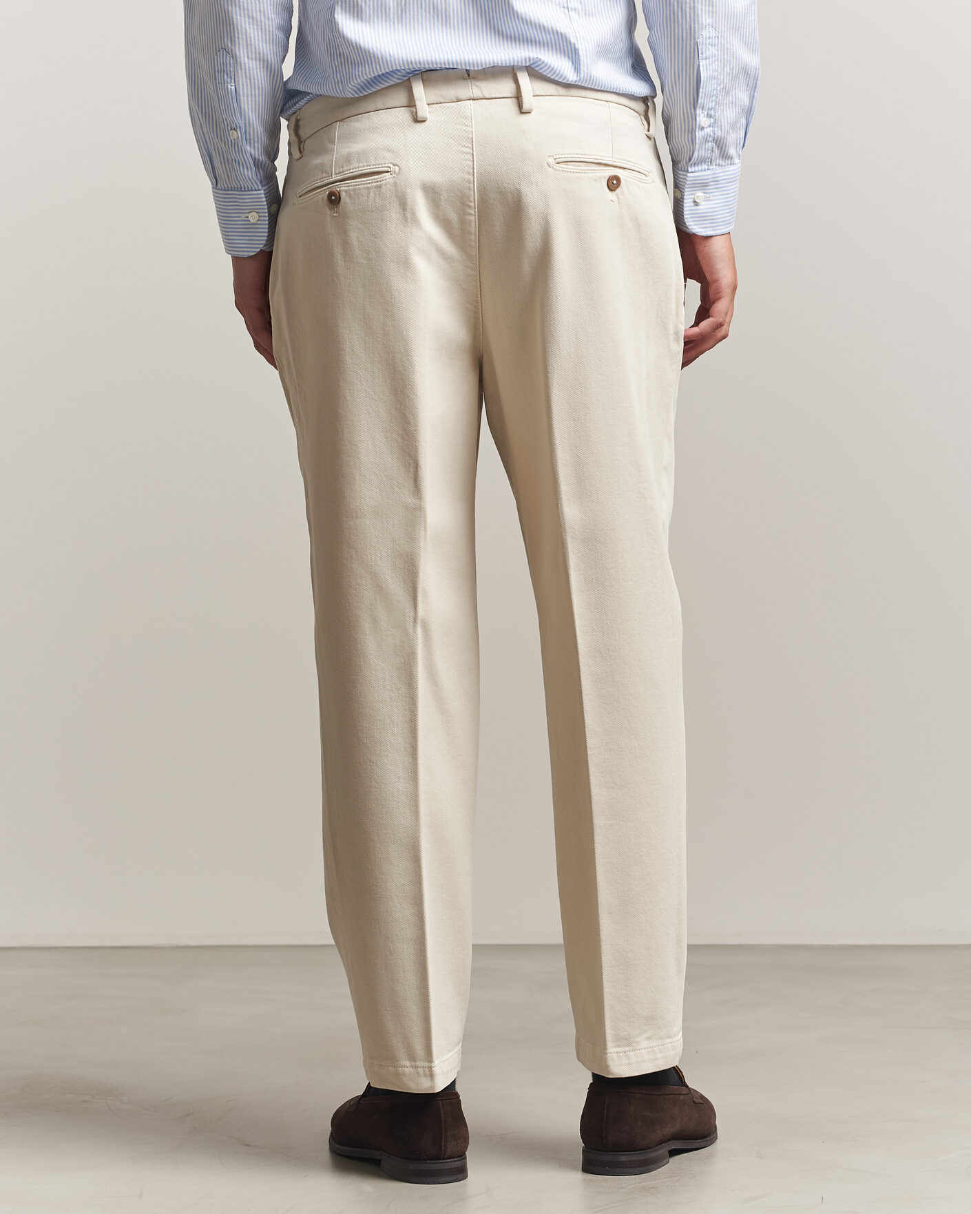 Homme | Pantalons | Briglia 1949 | Portobello Loose Fit Cotton Trousers Ecru