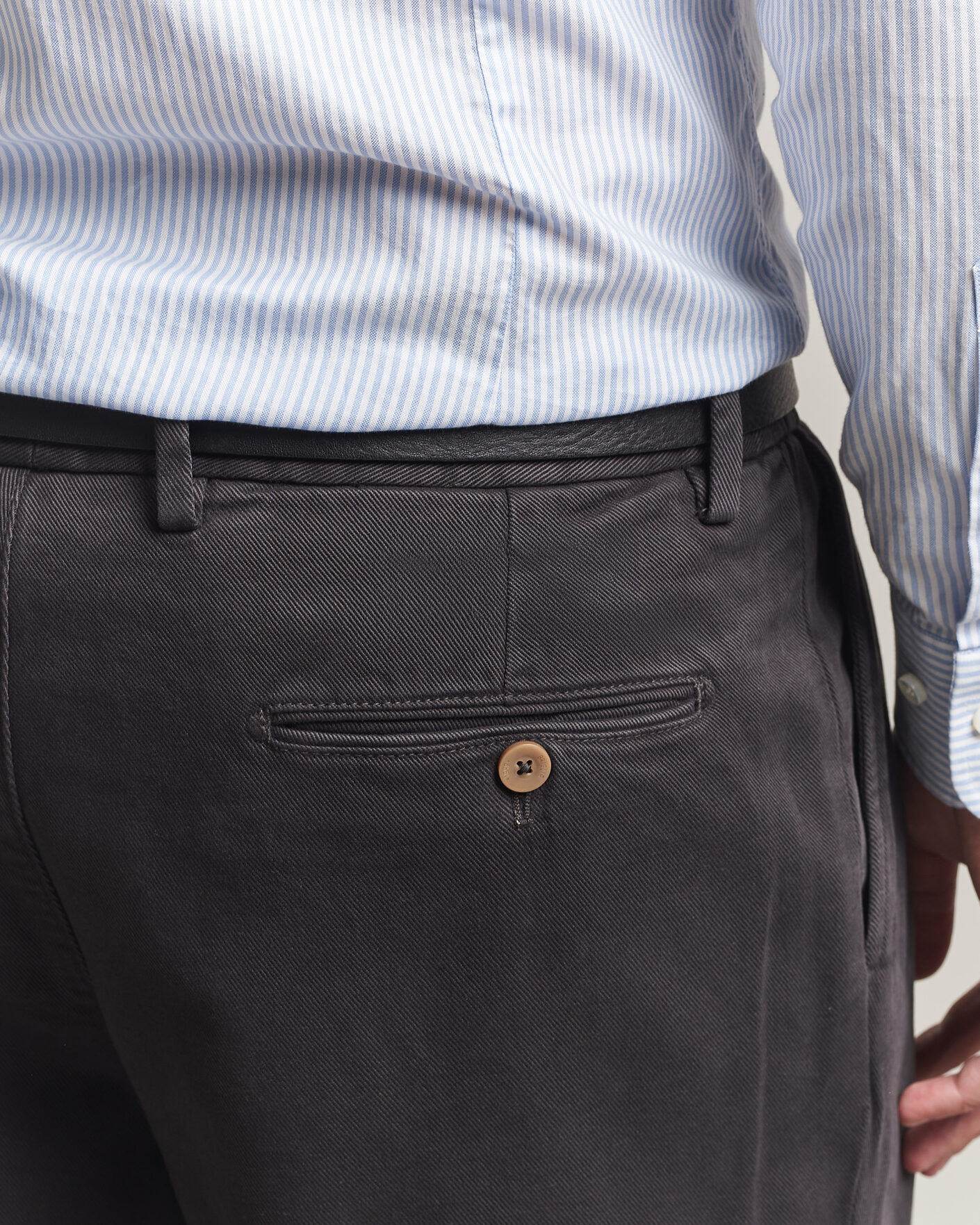 Homme | Pantalons | Briglia 1949 | Portobello Loose Fit Cotton Trousers Dark Grey