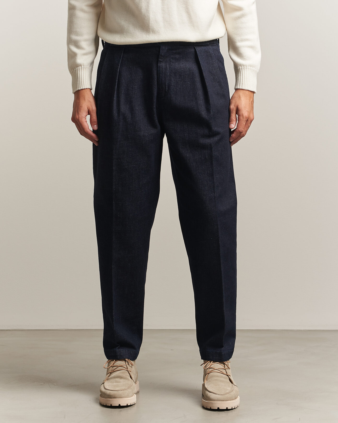 Homme | Pantalons | Briglia 1949 | Portobello Loose Fit Denim Trousers Dark Blue