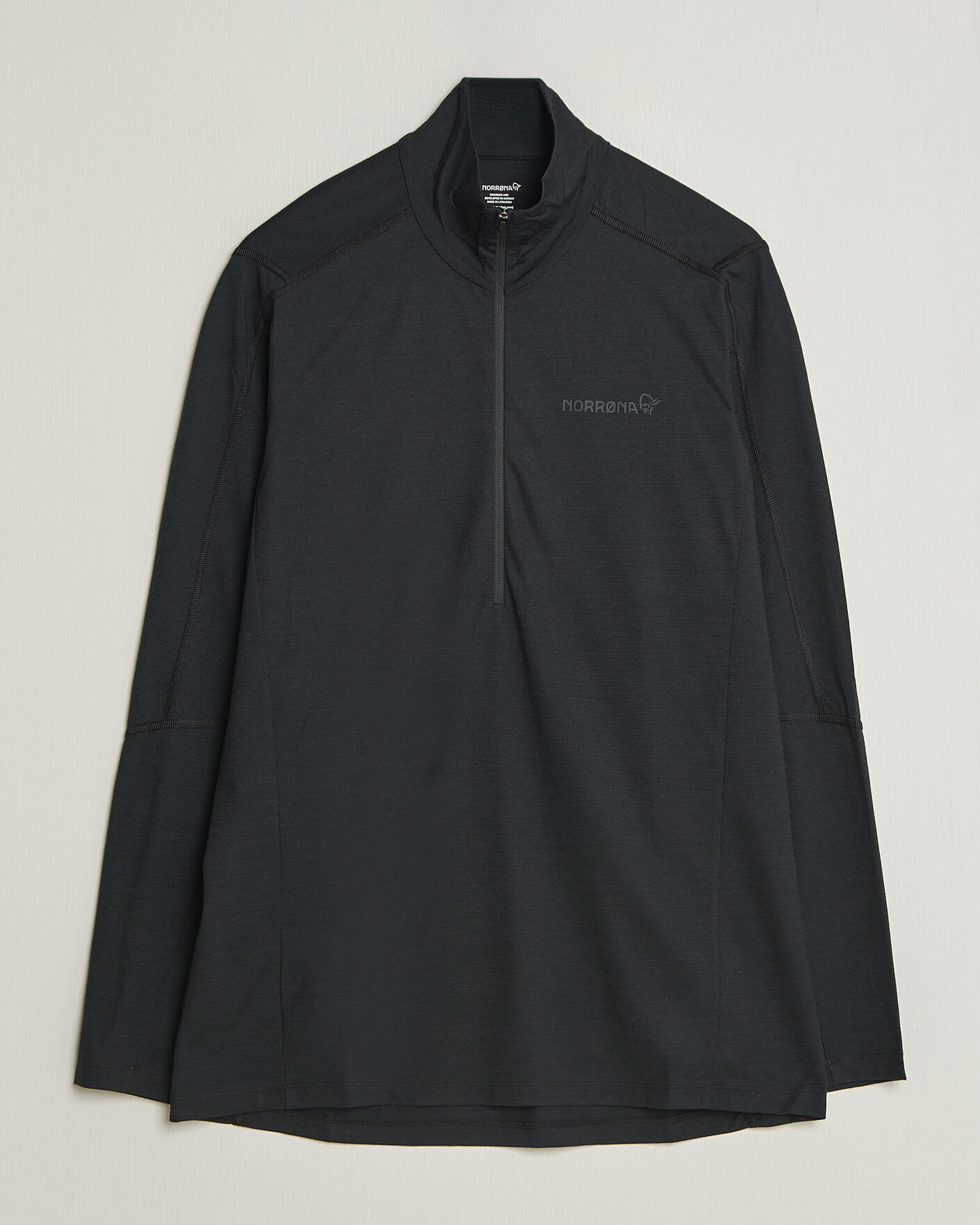 Homme | Pulls Et Tricots | Norrøna | Falketind Equalizer Wool Zip Neck Caviar Black
