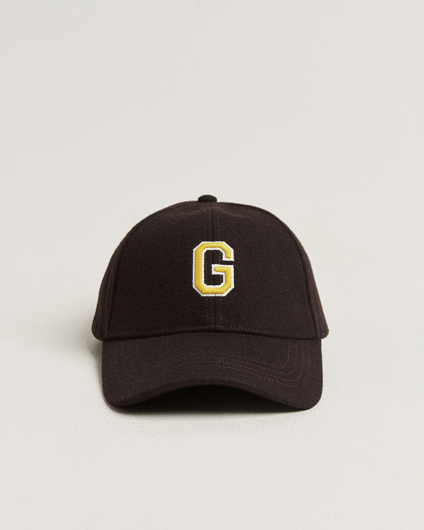 Homme | Bobs Et Casquettes | Gant | G Badge Wool Melton Cap Charred Wood Brown