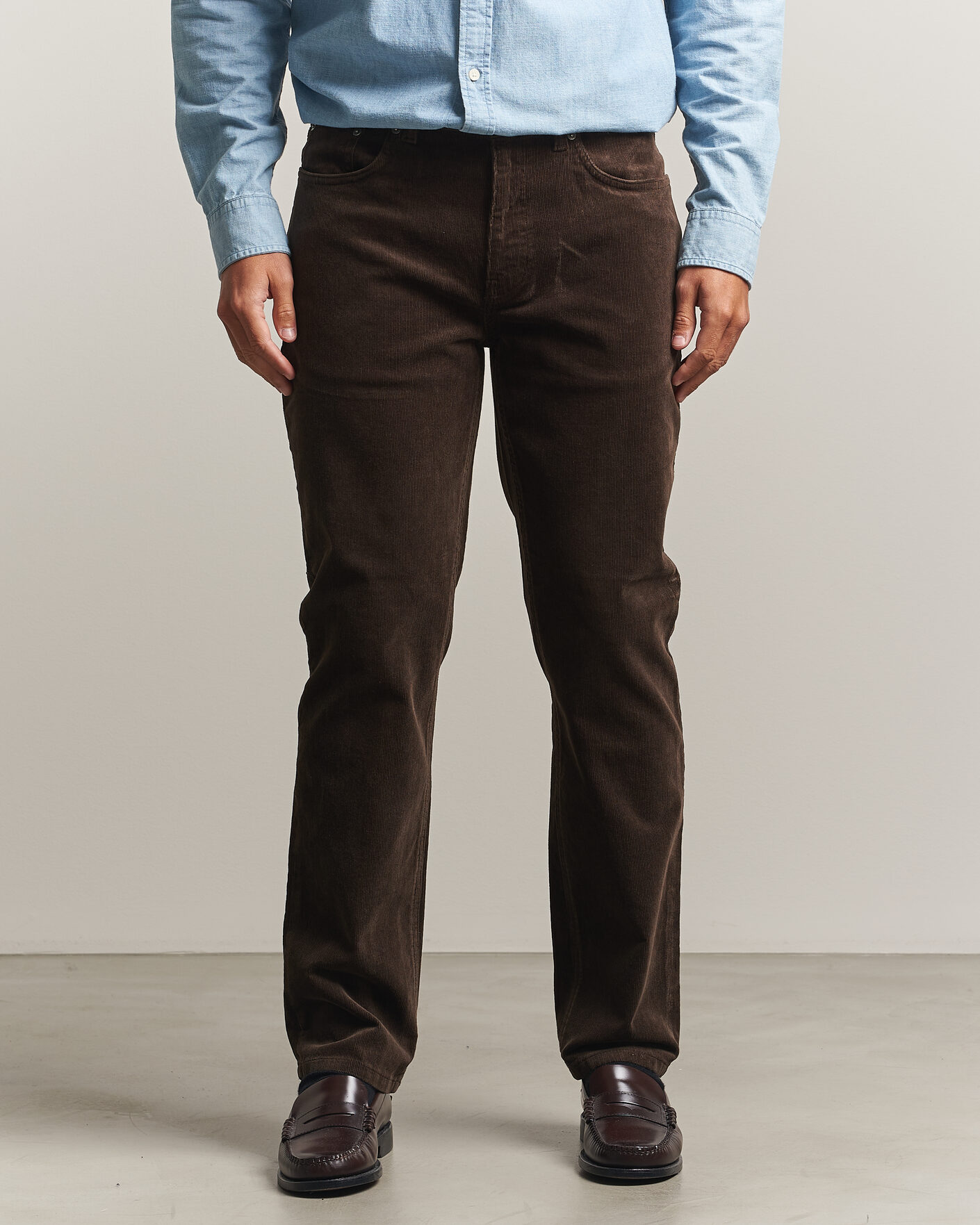 Homme | Pantalons | Gant | Regular Fit Corduroy 5-Pocket Pants Black Brown