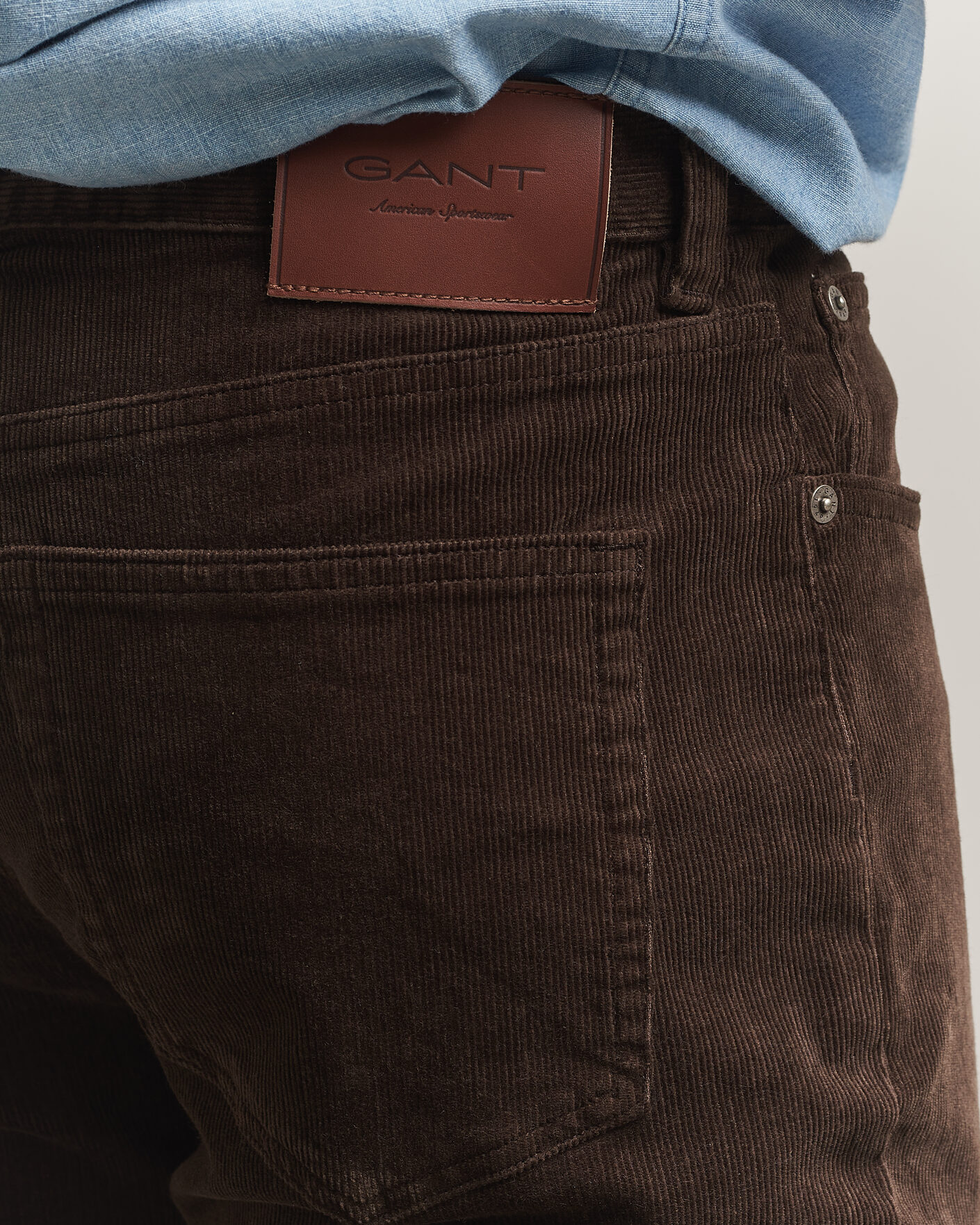 Homme | Pantalons | Gant | Regular Fit Corduroy 5-Pocket Pants Black Brown