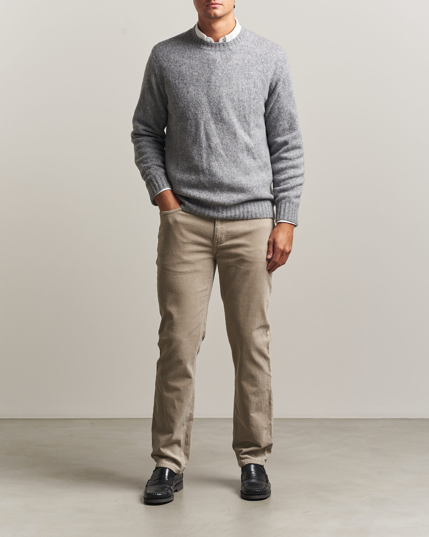 Homme | Pantalons | Gant | Regular Fit Corduroy 5-Pocket Pants Mist Taupe