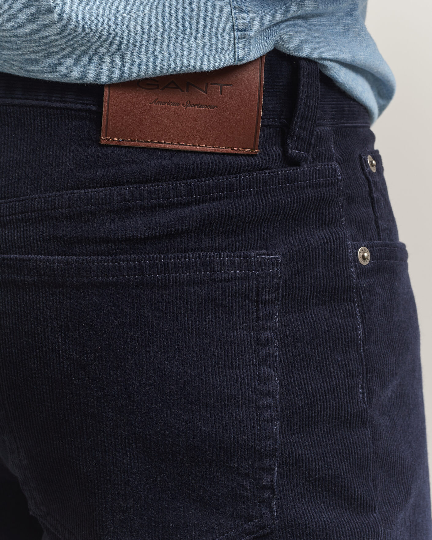 Homme | Pantalons | Gant | Regular Fit Corduroy 5-Pocket Pants Evening Blue