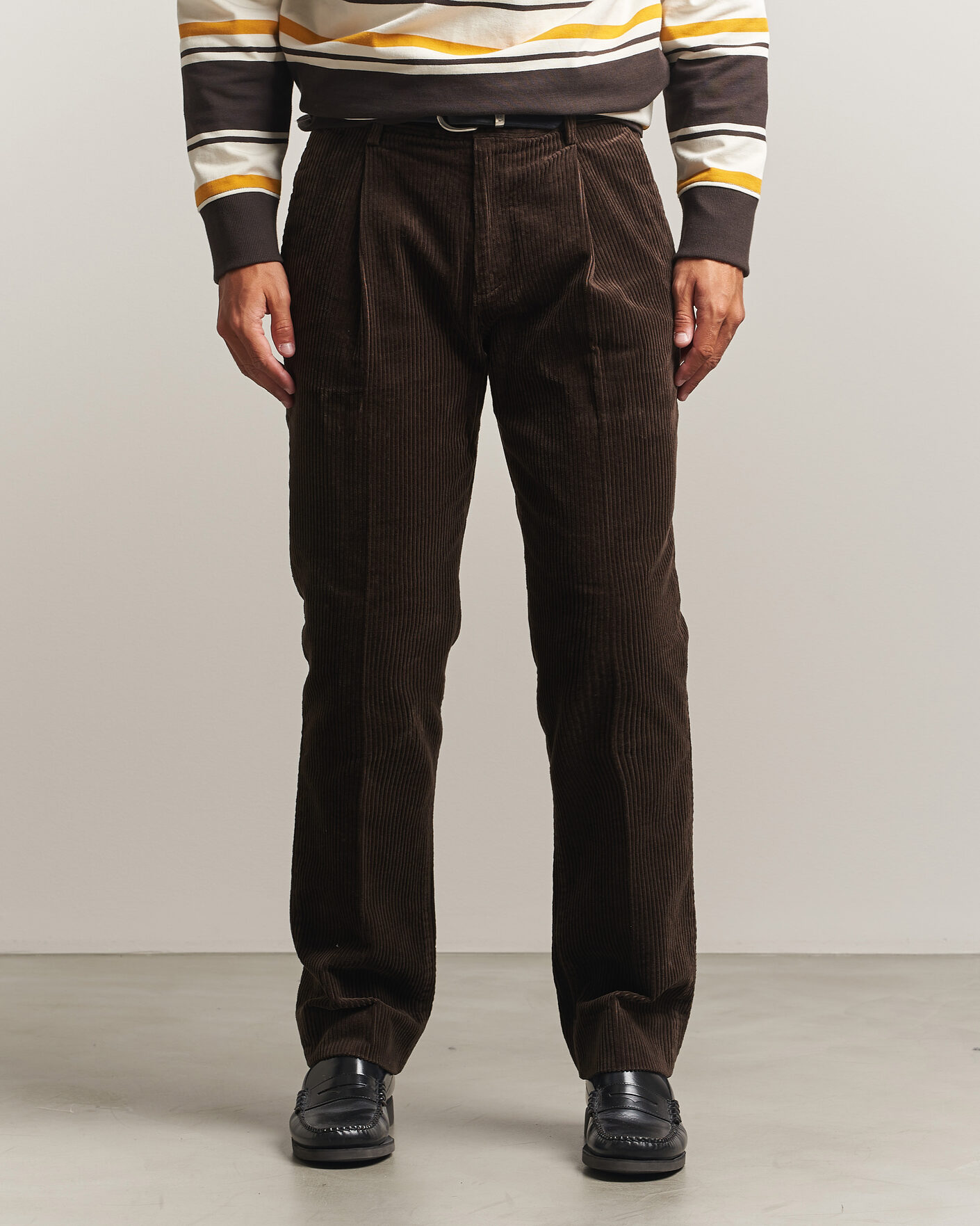 Homme | Pantalons | Gant | Corduroy Trousers Black Brown