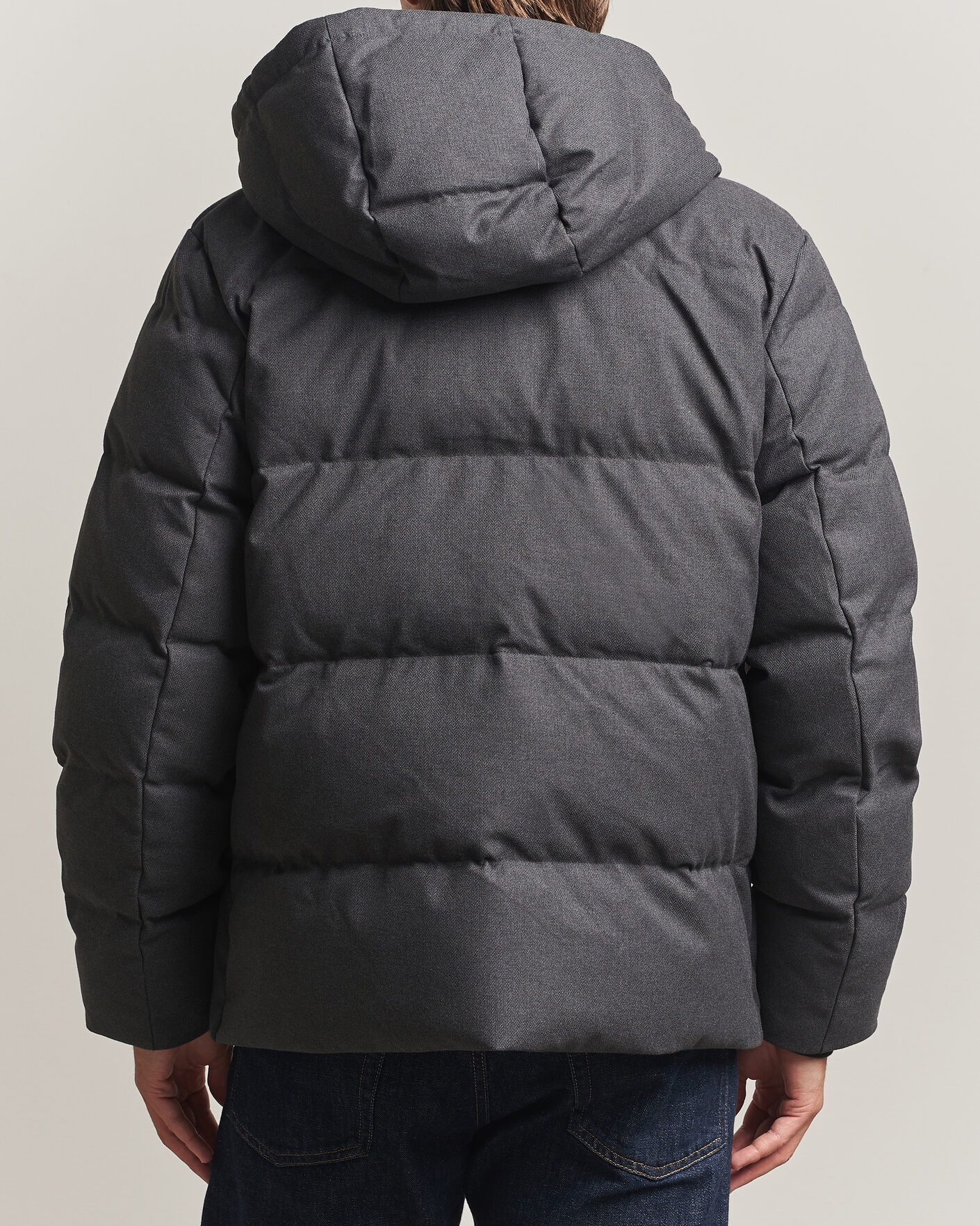 Homme | Manteaux Et Vestes | Gant | Flannel Down Hooded Jacket Black Grey