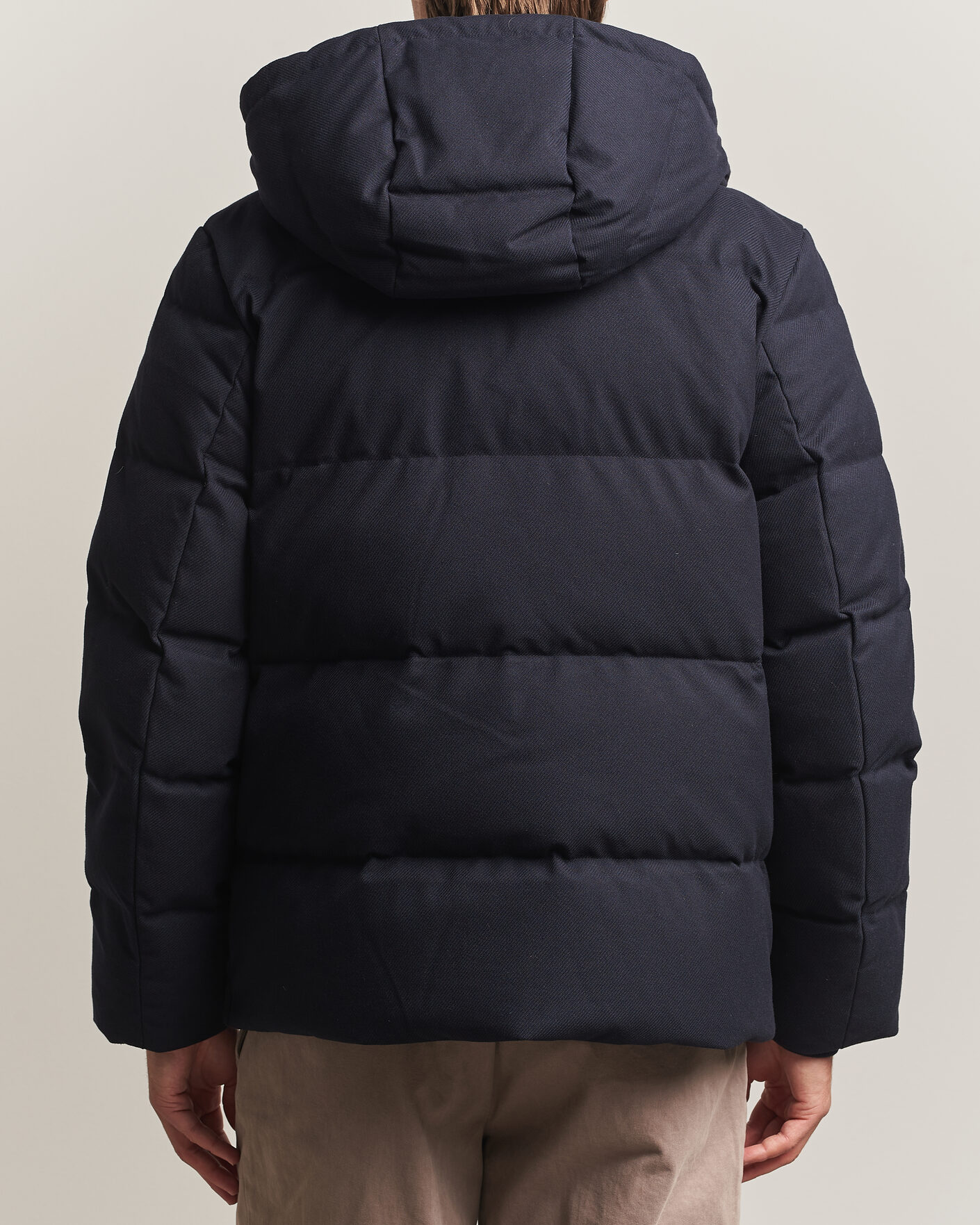 Homme | Manteaux Et Vestes | Gant | Flannel Down Hooded Jacket Evening Blue