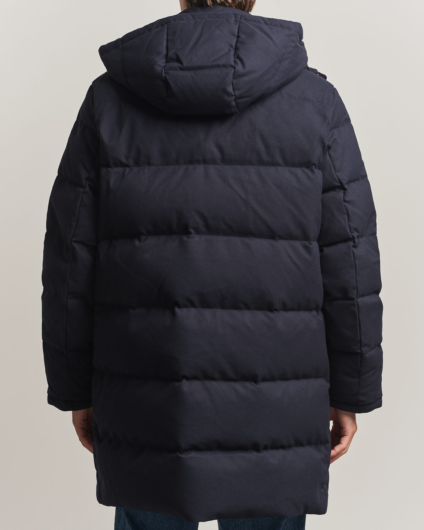 Homme | Manteaux Et Vestes | Gant | Flannel Down Hooded Parka Evening Blue