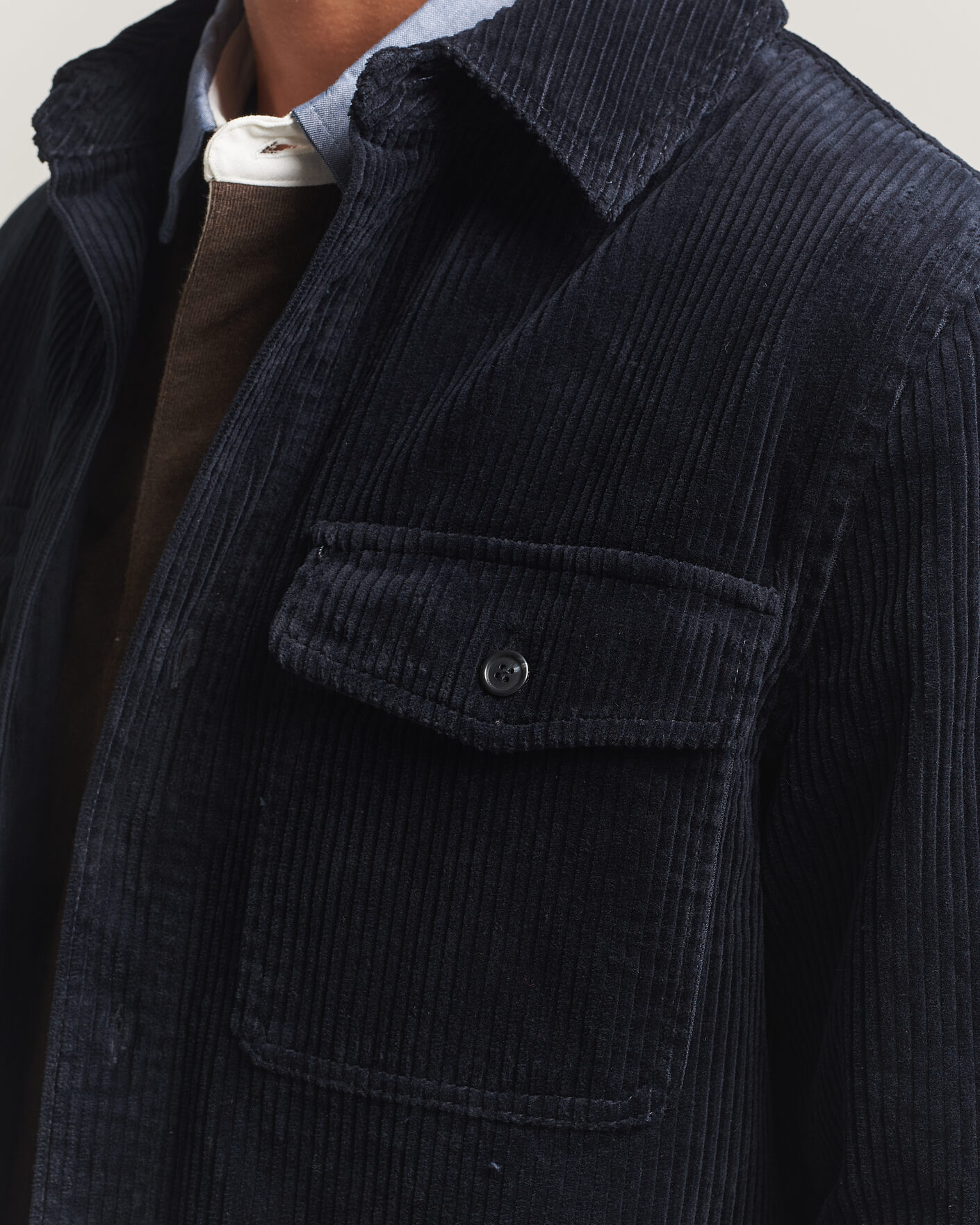 Homme | Chemises | Gant | Regular Fit Corduroy Overshirt Evening Blue