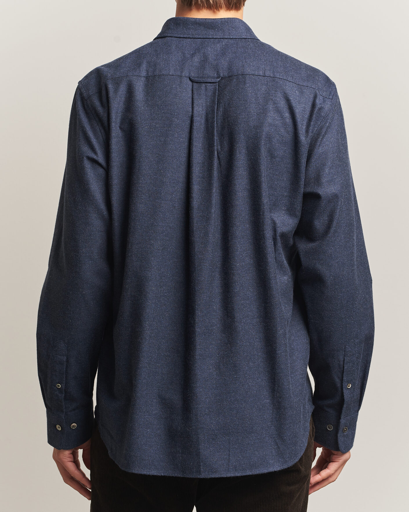 Homme | Chemises | Gant | Regular Fit Flannel Shirt Dark Navy Melange