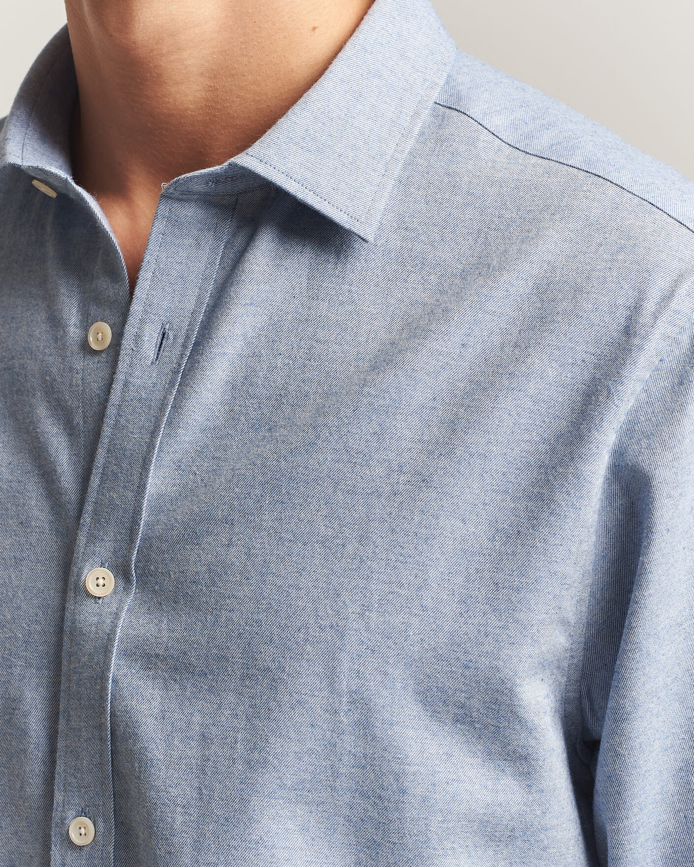Homme | Chemises | Gant | Regular Fit Flannel Shirt Light Blue Melange