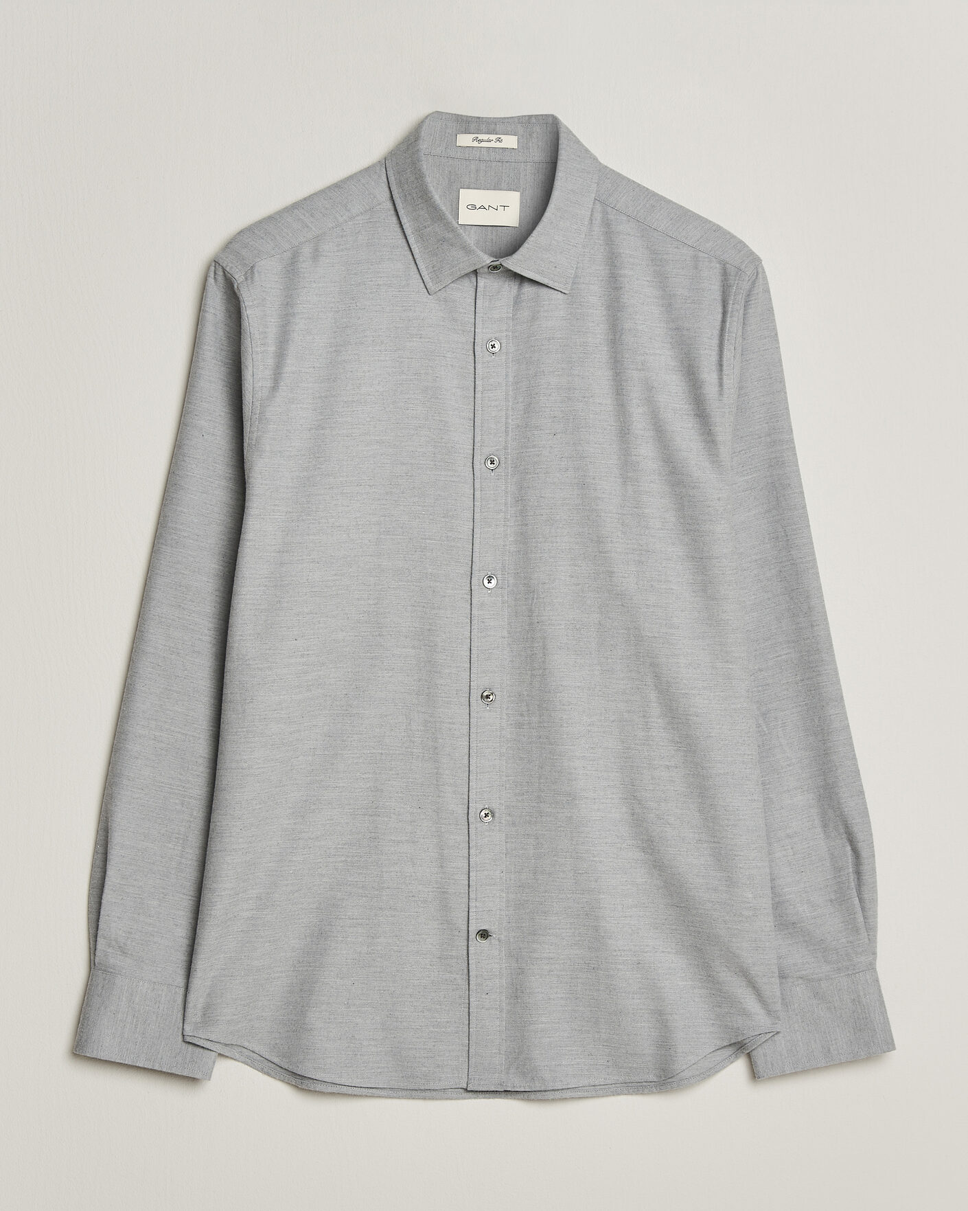Homme | Chemises | Gant | Regular Fit Flannel Shirt Grey Melange