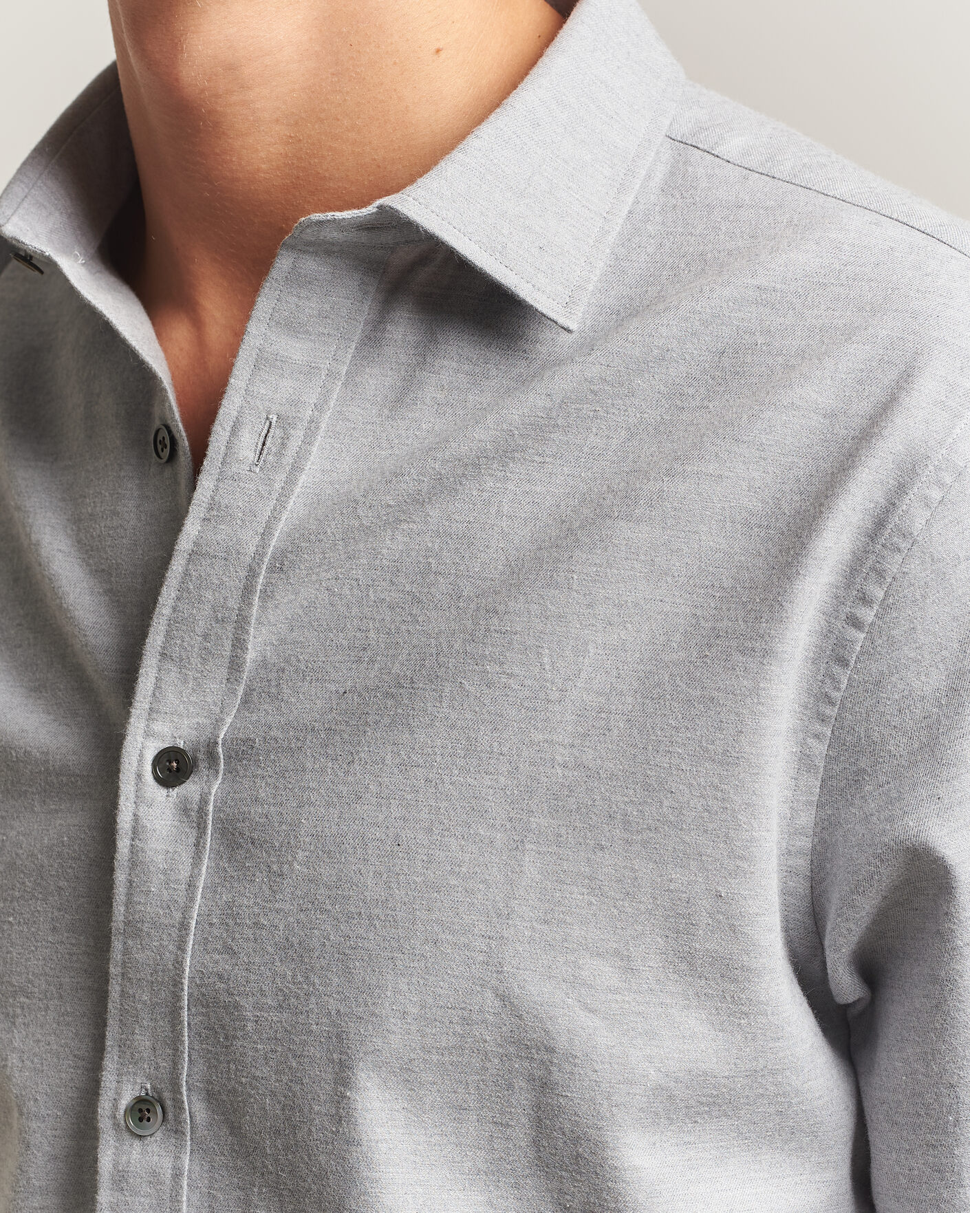 Homme | Chemises | Gant | Regular Fit Flannel Shirt Grey Melange