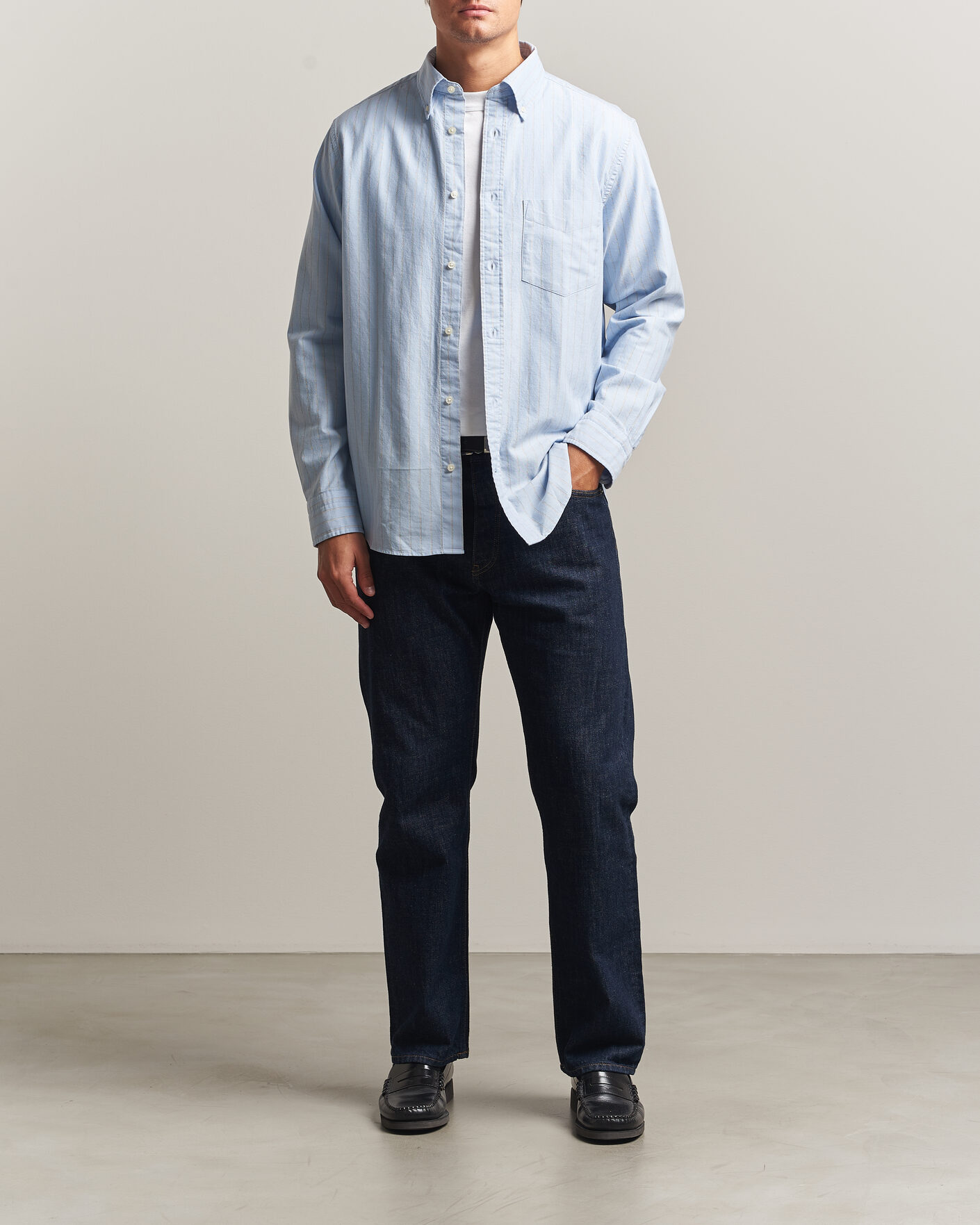 Homme | Chemises | Gant | Regular Fit Archive Oxford Striped Shirt Clear Sky