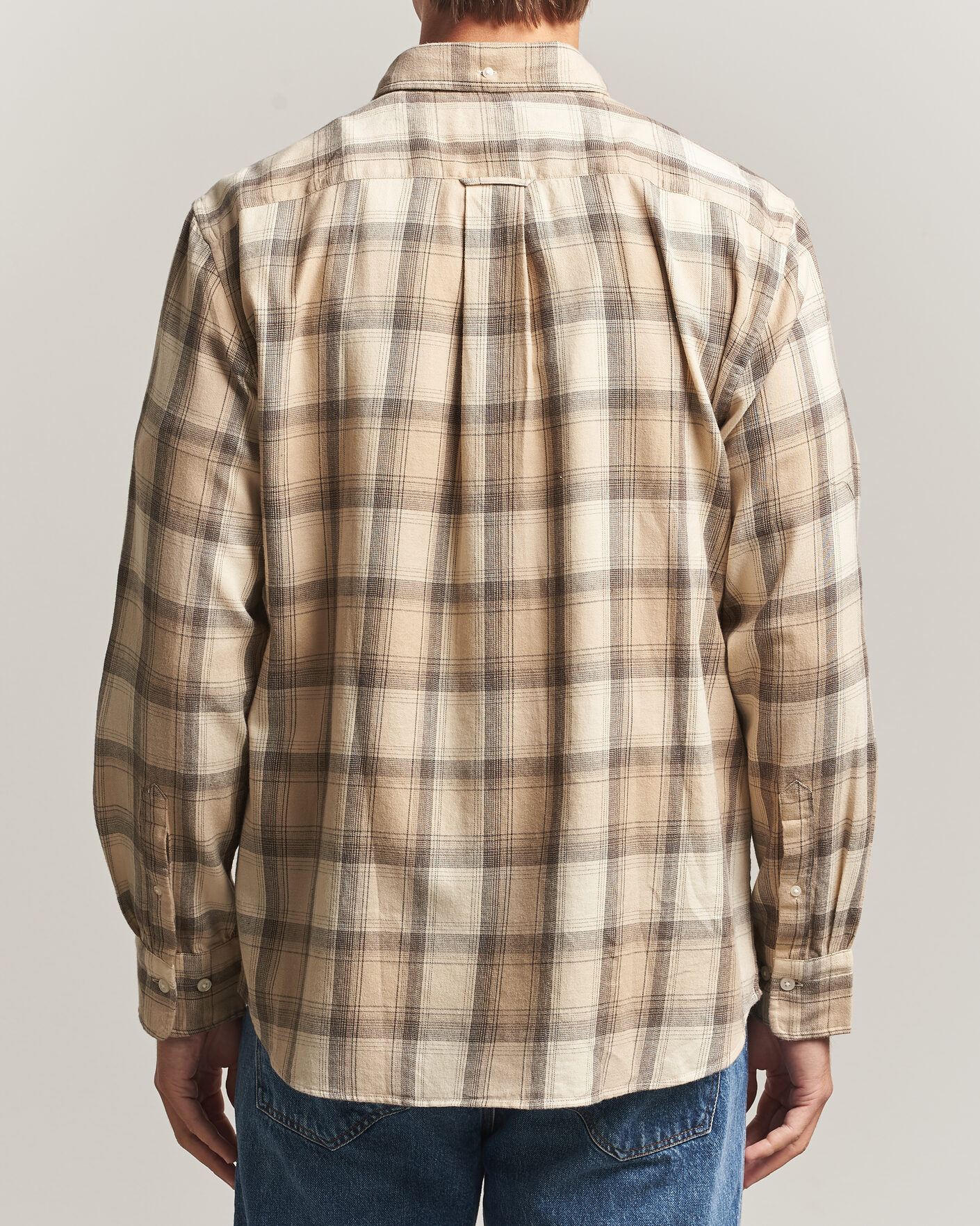 Homme | Chemises | Gant | Regular Fit Windblown Flannel Checked Shirt Dry Sand