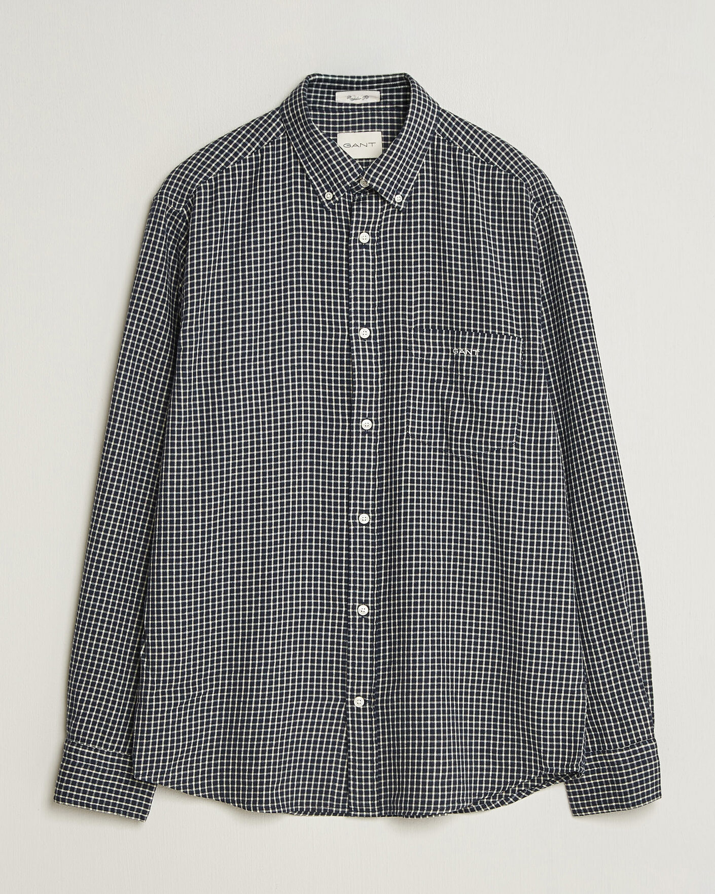 Homme | Chemises | Gant | Regular Fit Windblown Flannel Checked Shirt Evening Blue
