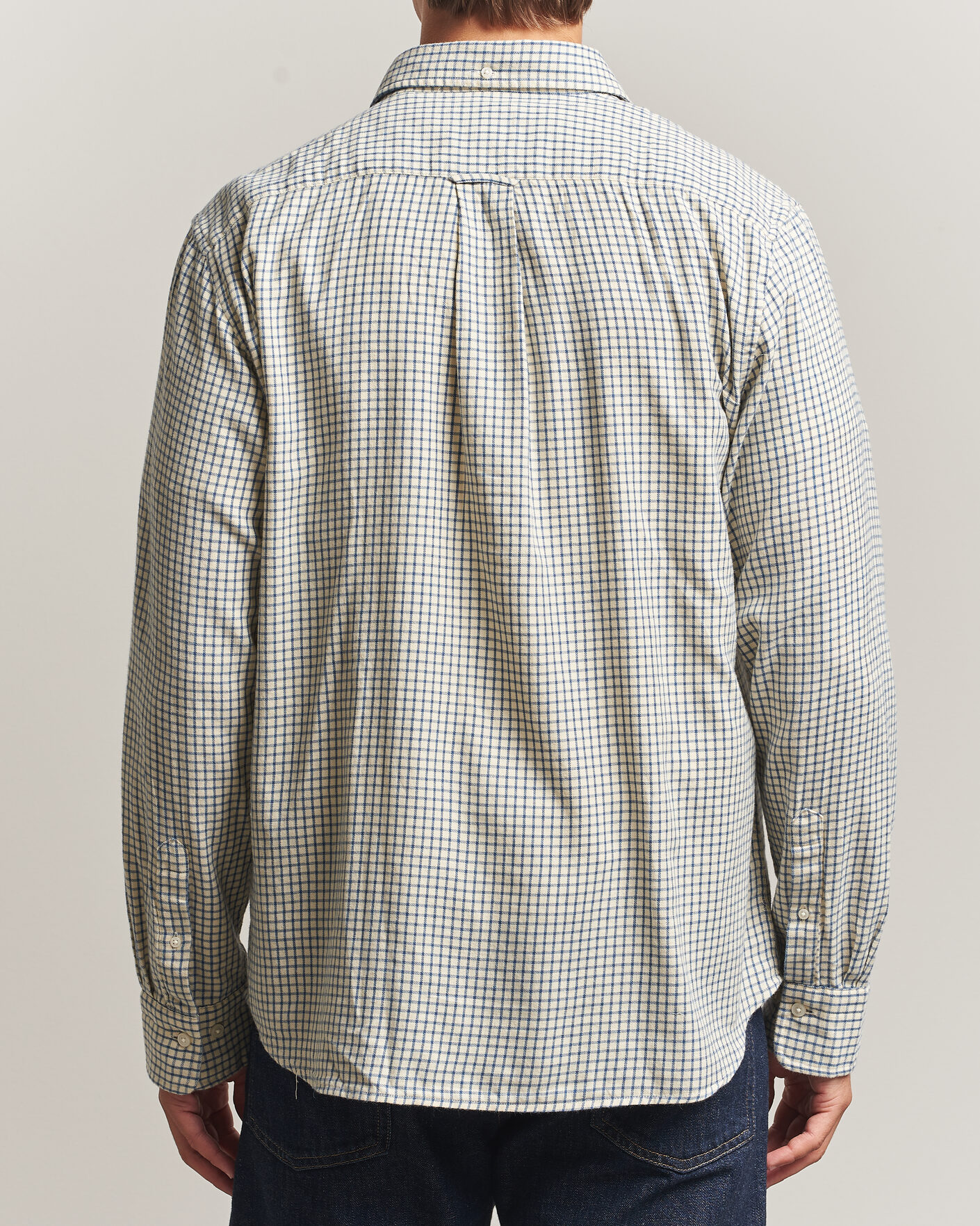 Homme | Chemises | Gant | Regular Fit Windblown Flannel Checked Shirt Blue Horizon