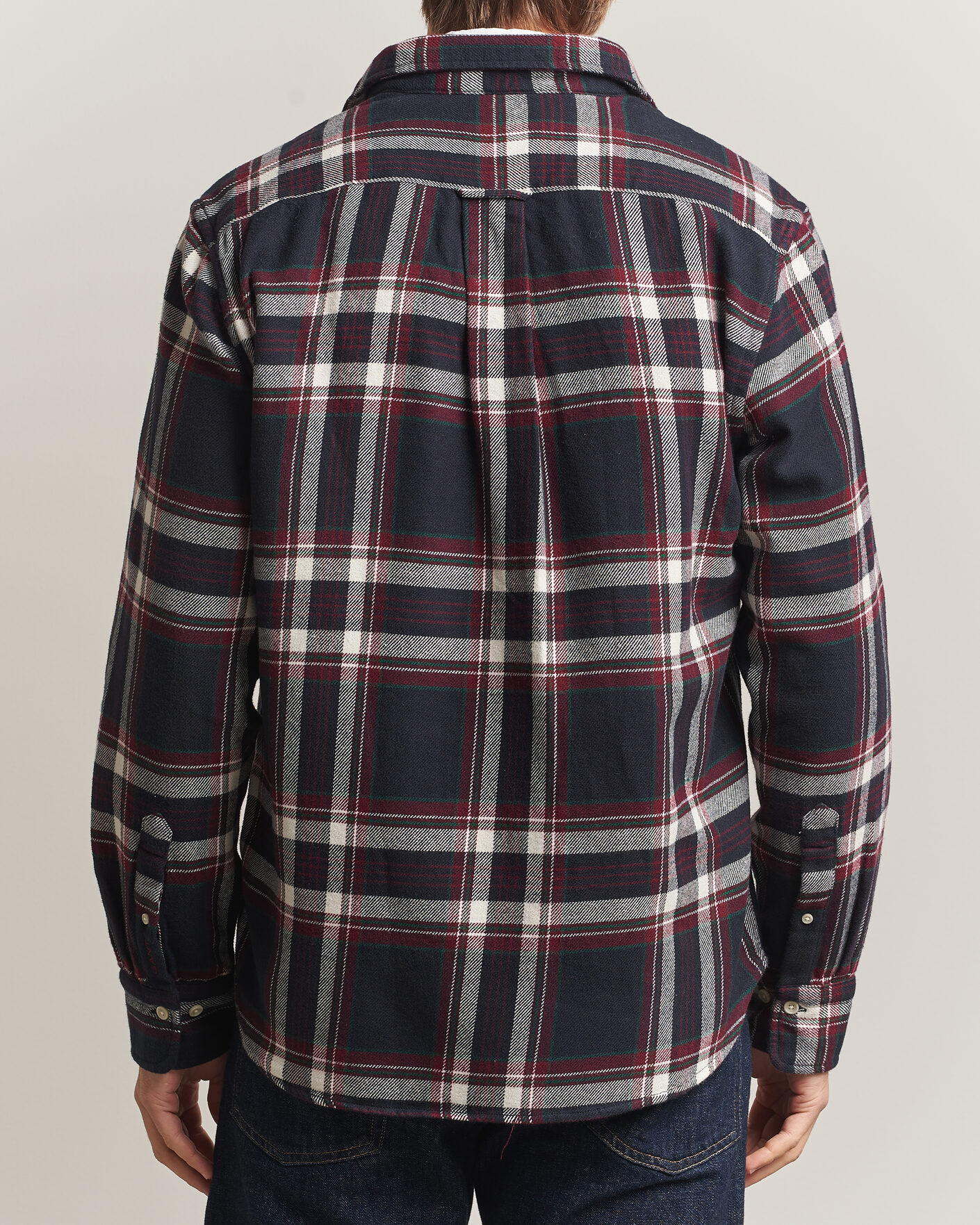 Homme | Chemises | Gant | Regular Fit Flannel Checked Overshirt Evening Blue