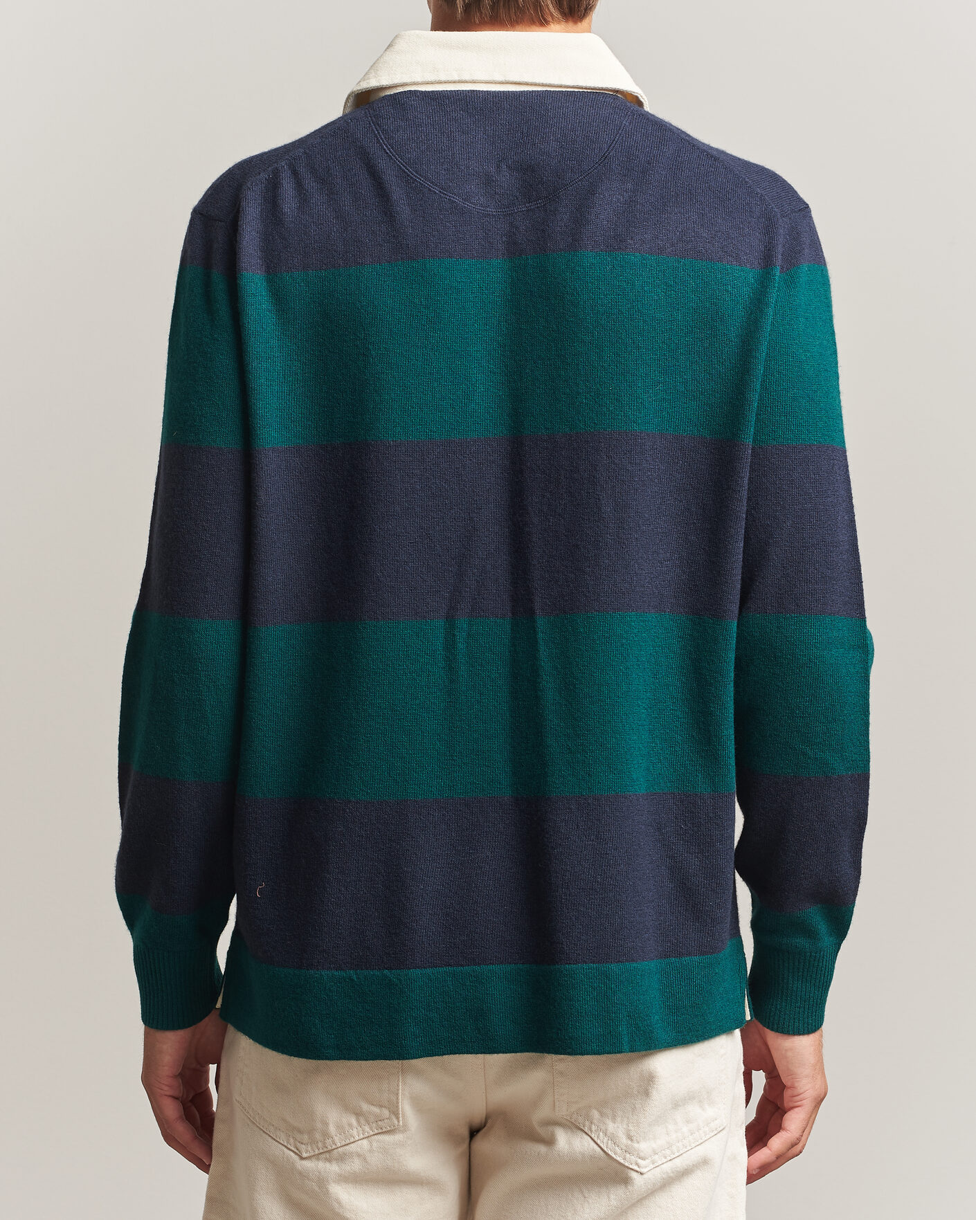 Homme | Pulls Et Tricots | Gant | Lambswool Barstriped Rugger Dark Emerald