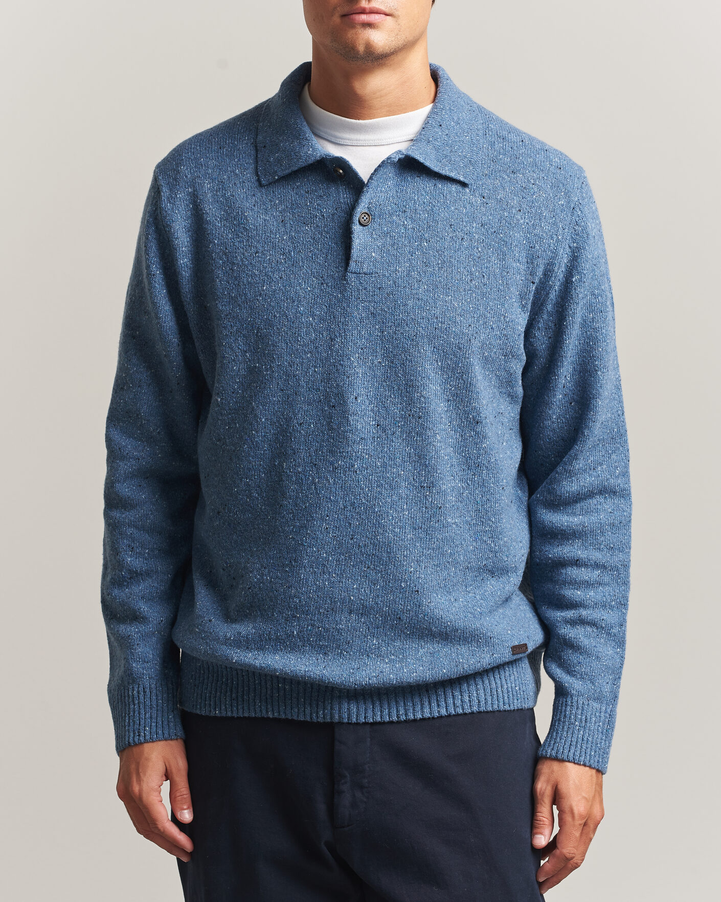 Homme | Pulls Et Tricots | Gant | Neps Wool Polo Blue Horizon