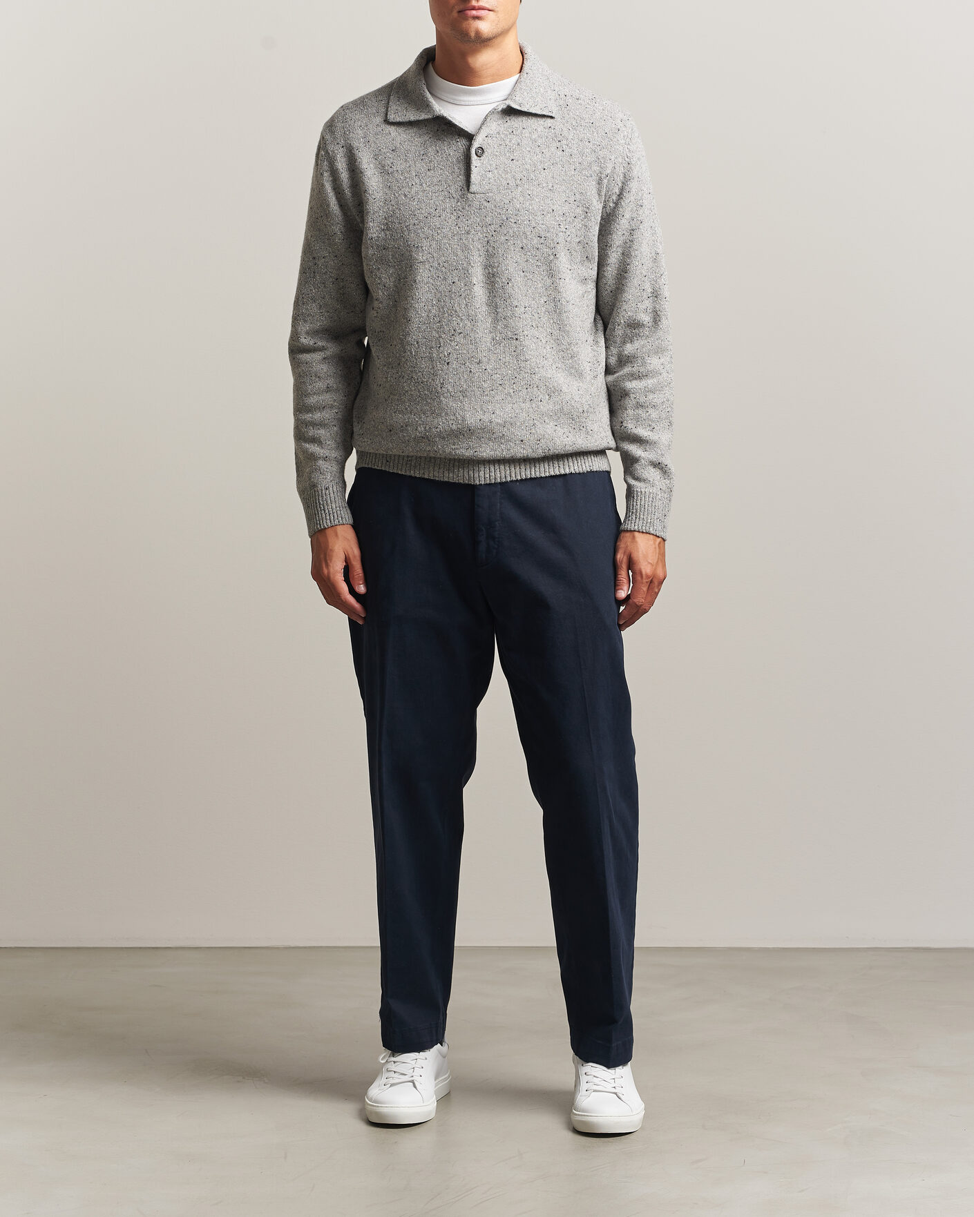 Homme | Pulls Et Tricots | Gant | Neps Wool Polo Grey Melange