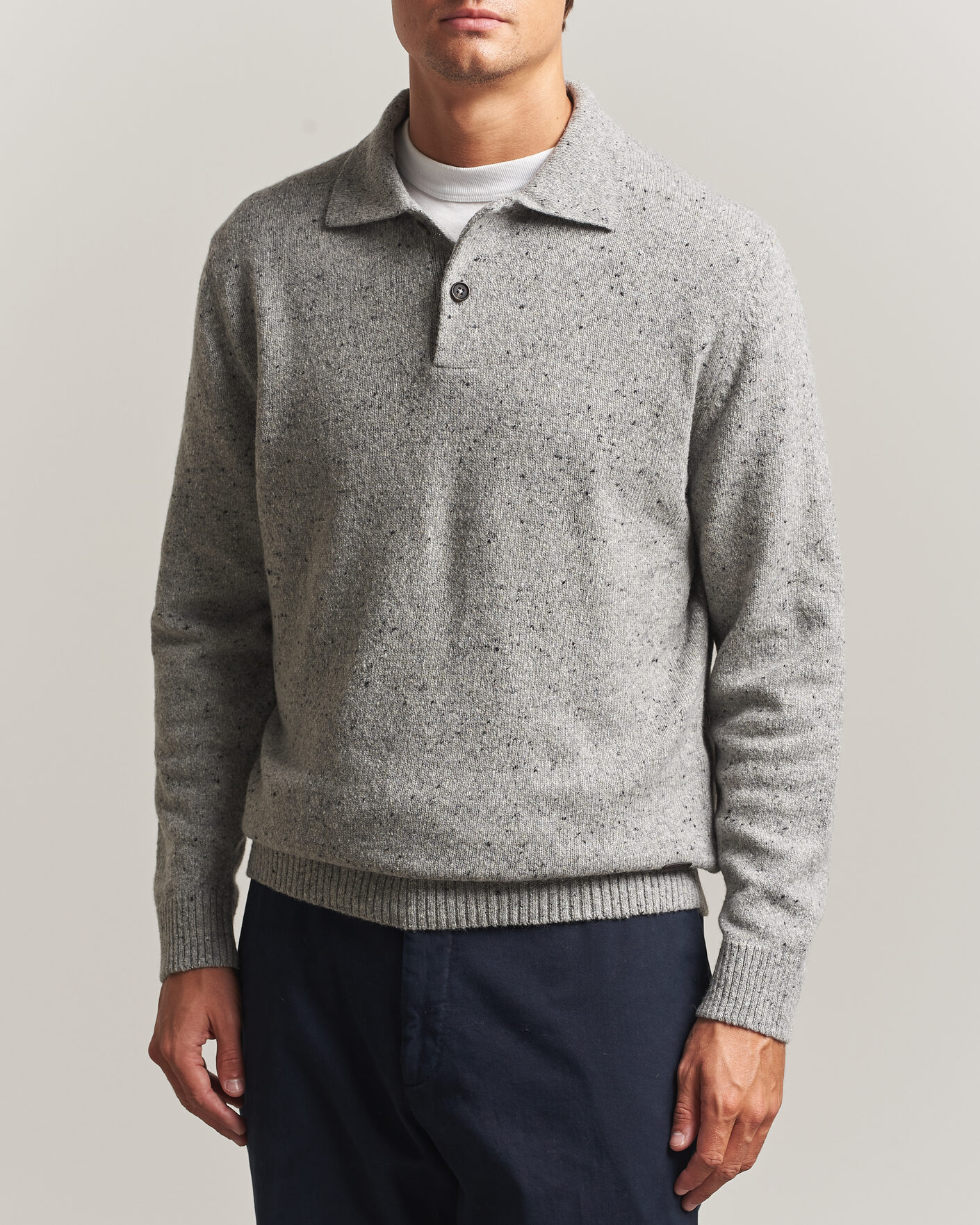 Homme | Pulls Et Tricots | Gant | Neps Wool Polo Grey Melange